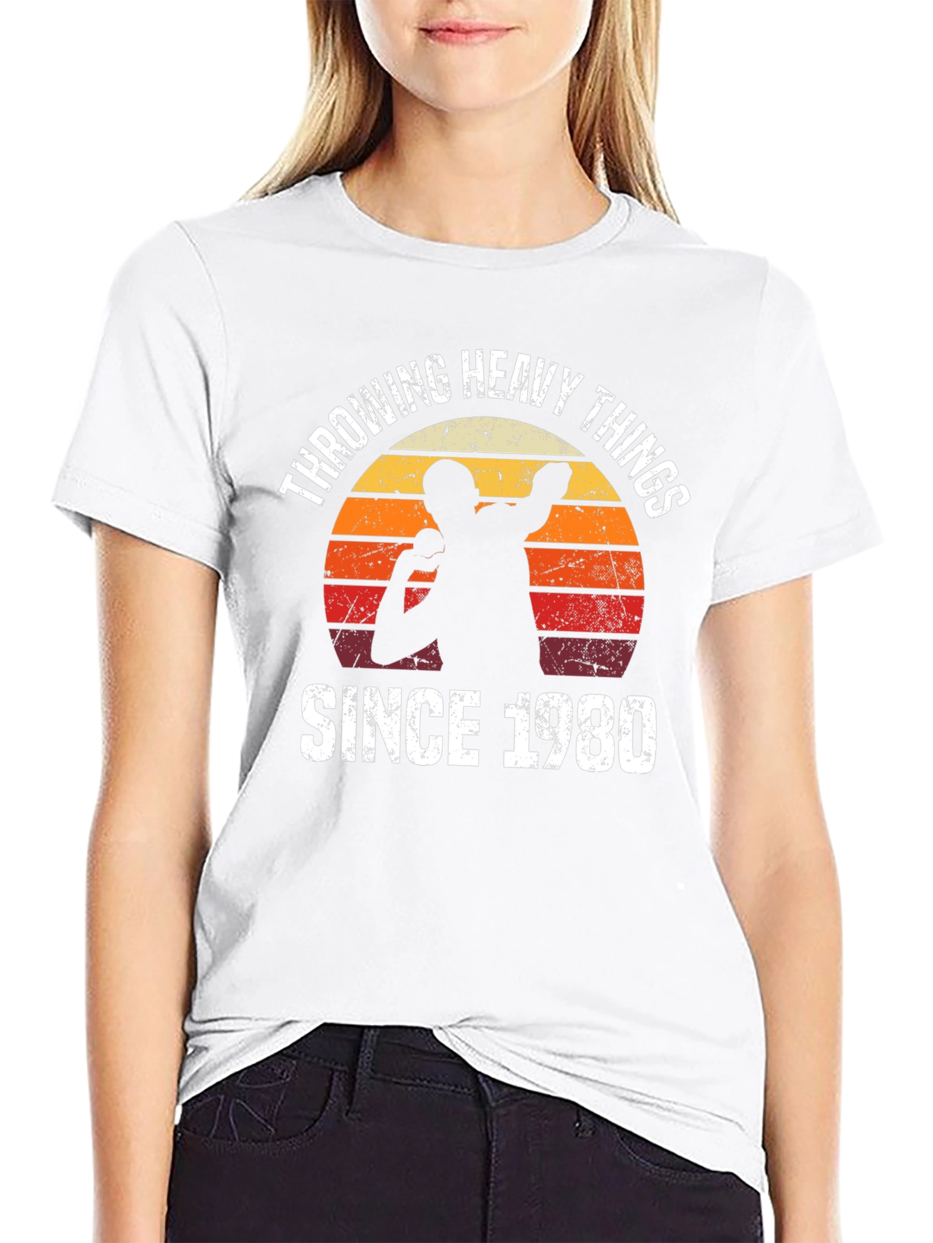 Throwing Heavy Things Since 1980 Graphic Tee