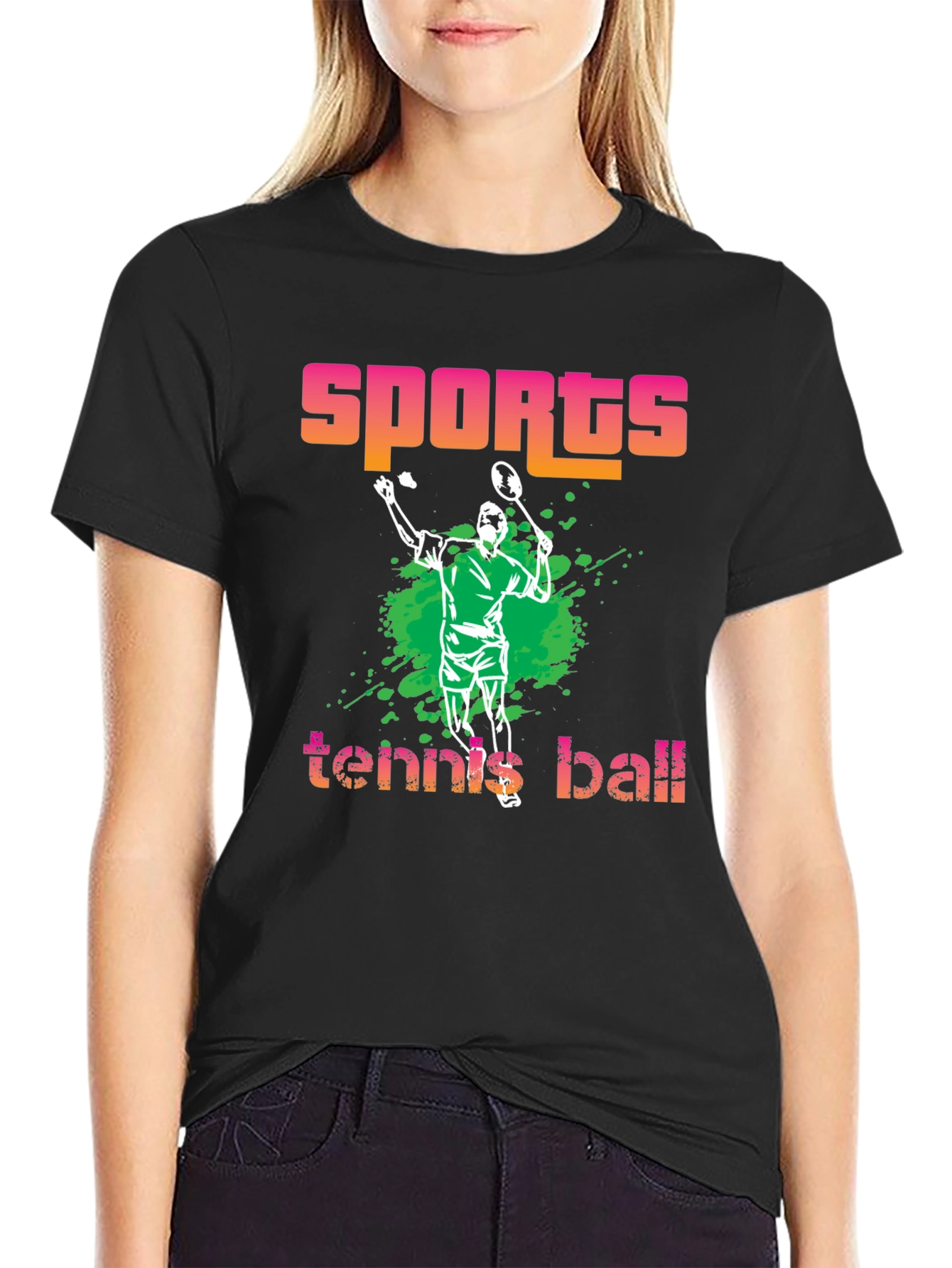 Sports Tennis Ball Graphic T-Shirt