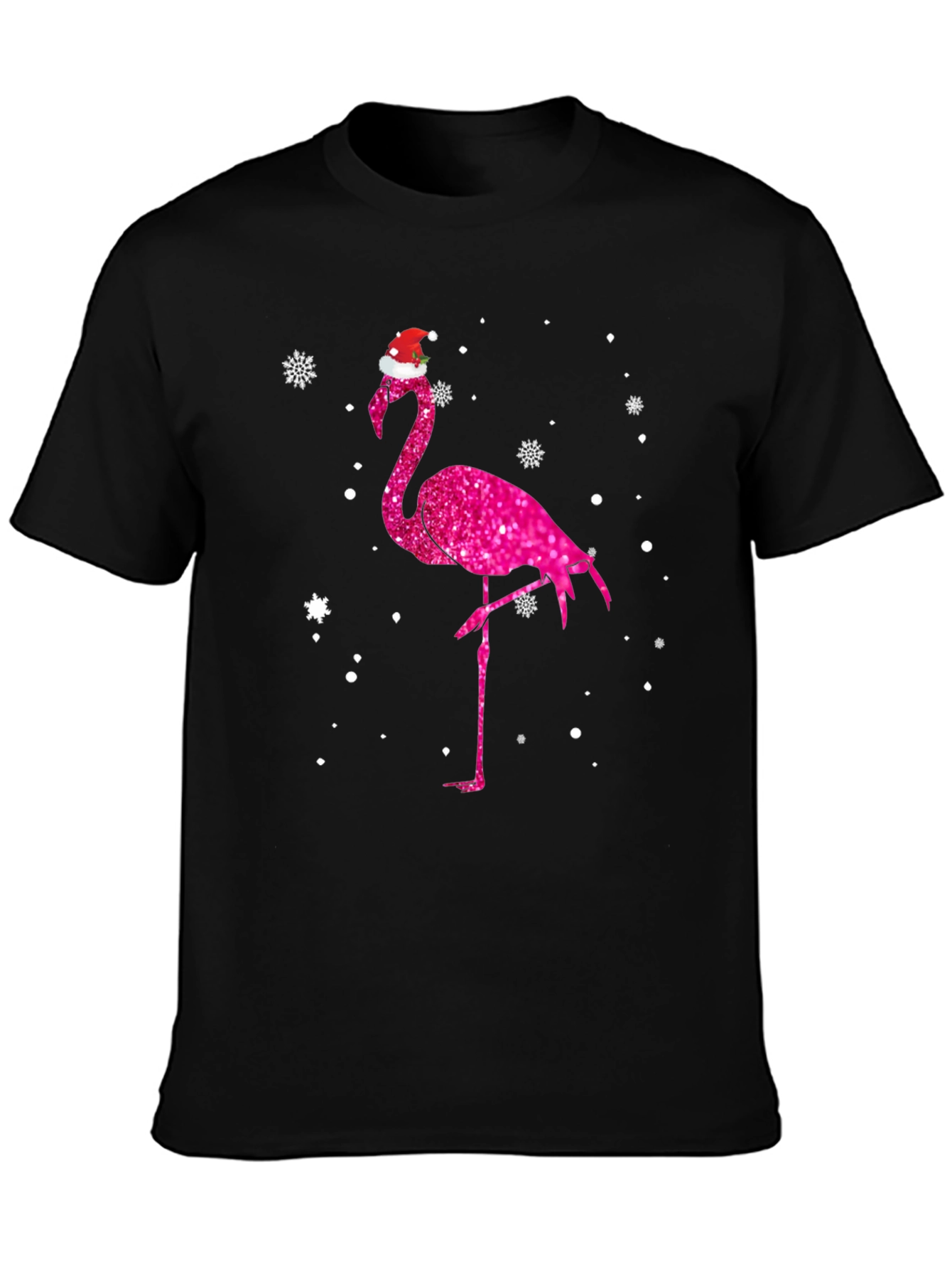 Christmas Flamingo Tee - Festive Holiday Style