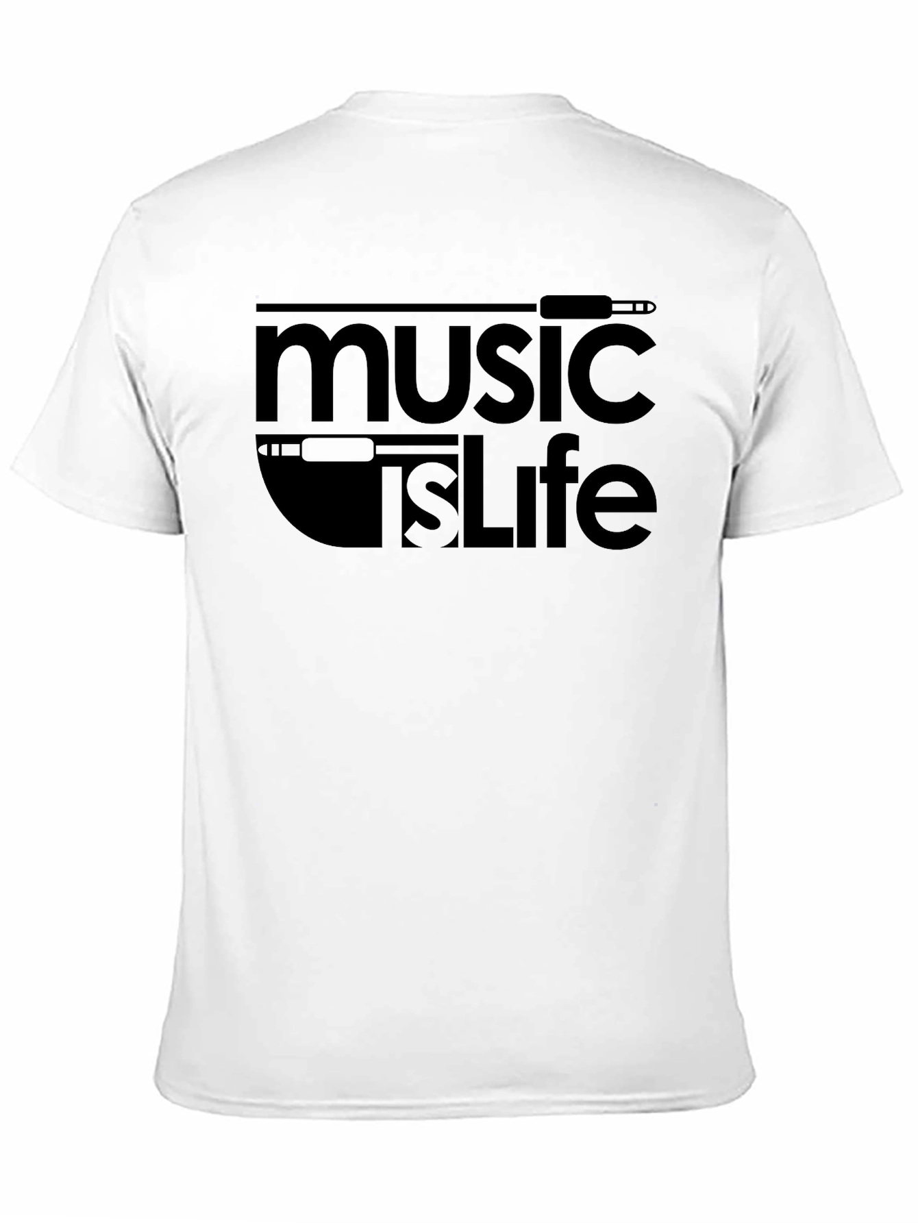 Music is Life Black Graphic T-Shirt