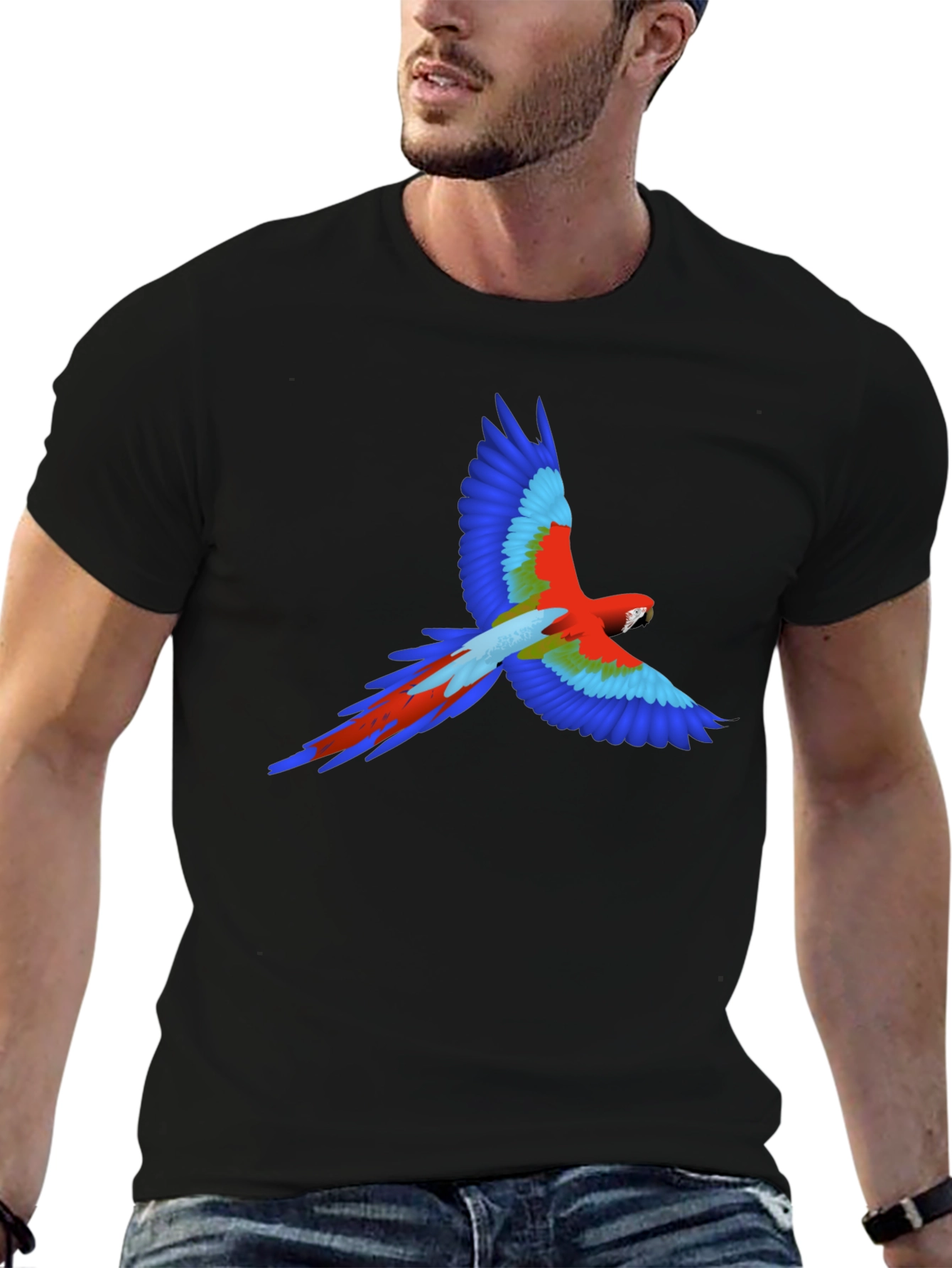 Vibrant Parrot Graphic Tee - Stylish & Unique Design