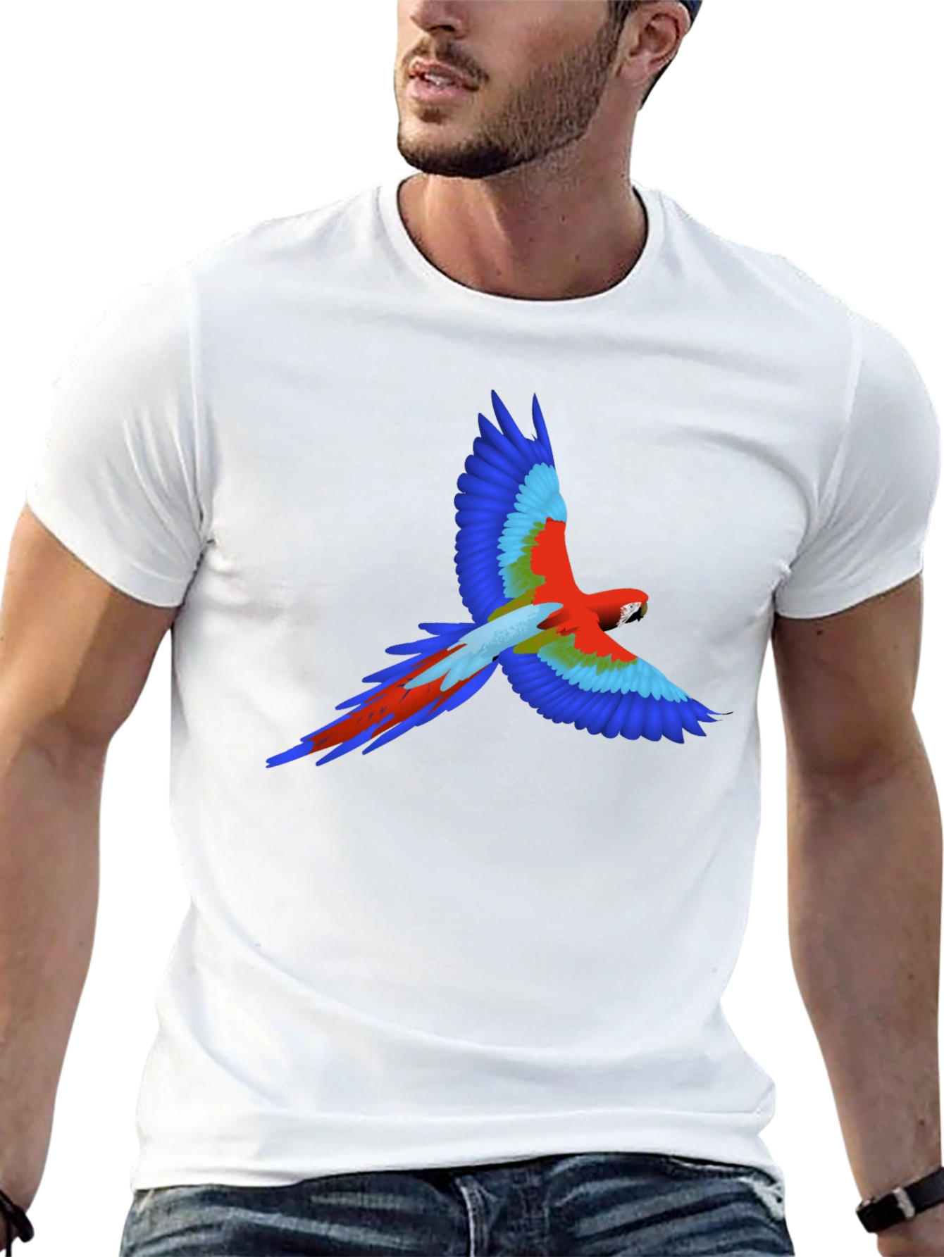 Vibrant Parrot Graphic Tee - Stylish & Unique Design