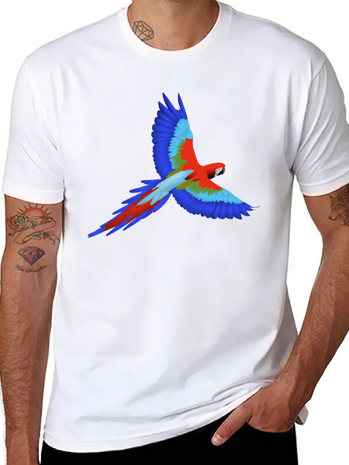 Vibrant Parrot Graphic Tee - Stylish & Unique Design