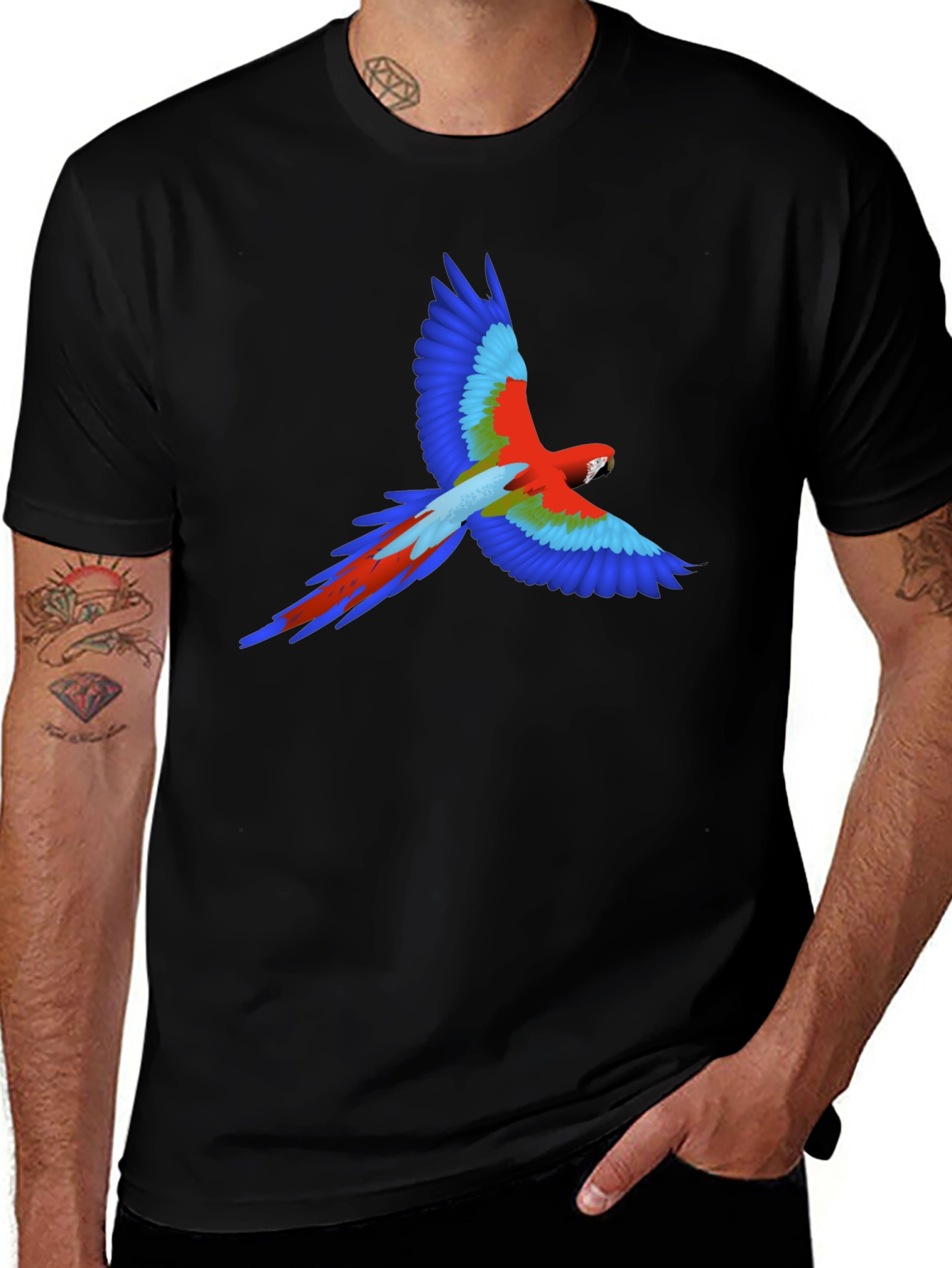 Vibrant Parrot Graphic Tee - Stylish & Unique Design