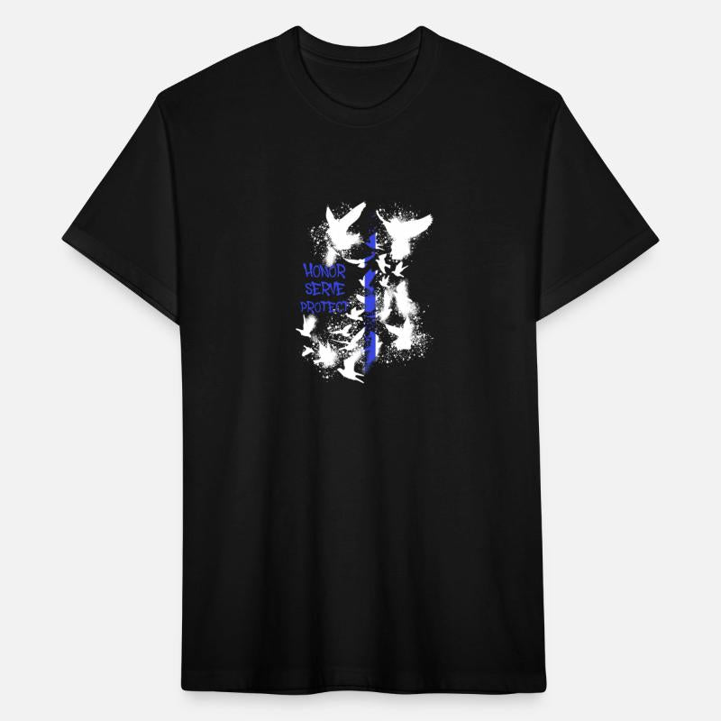 Honor,serve,protect,usa,doves,america,blue line