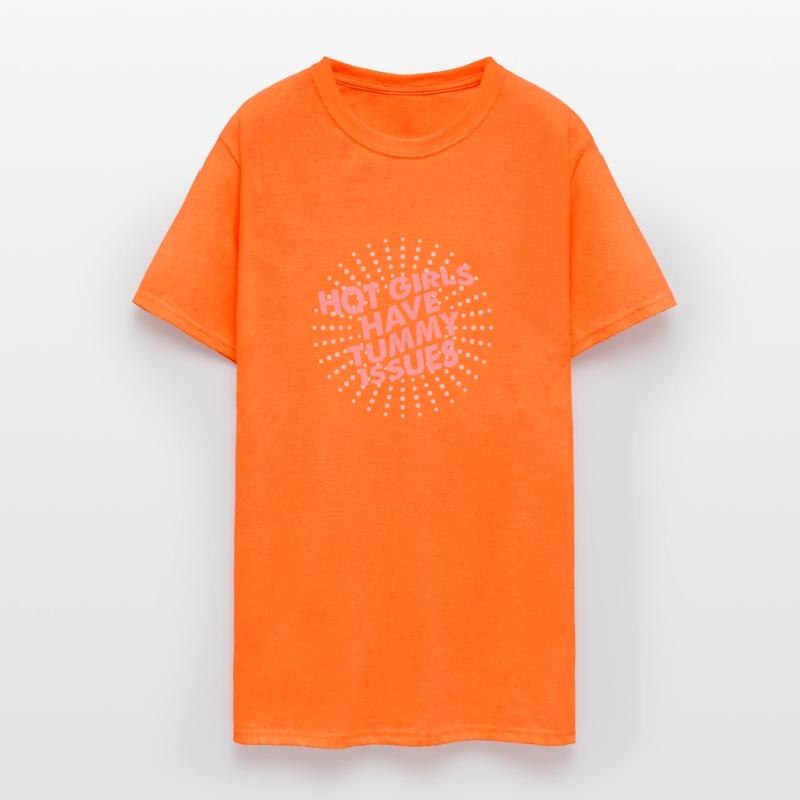 Hot Girls Have Tummy Issues Funny Pink Text