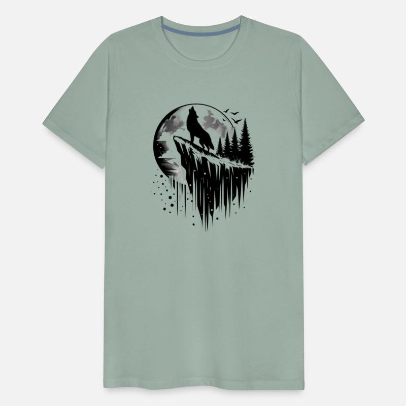 Howling wolf silhouette
