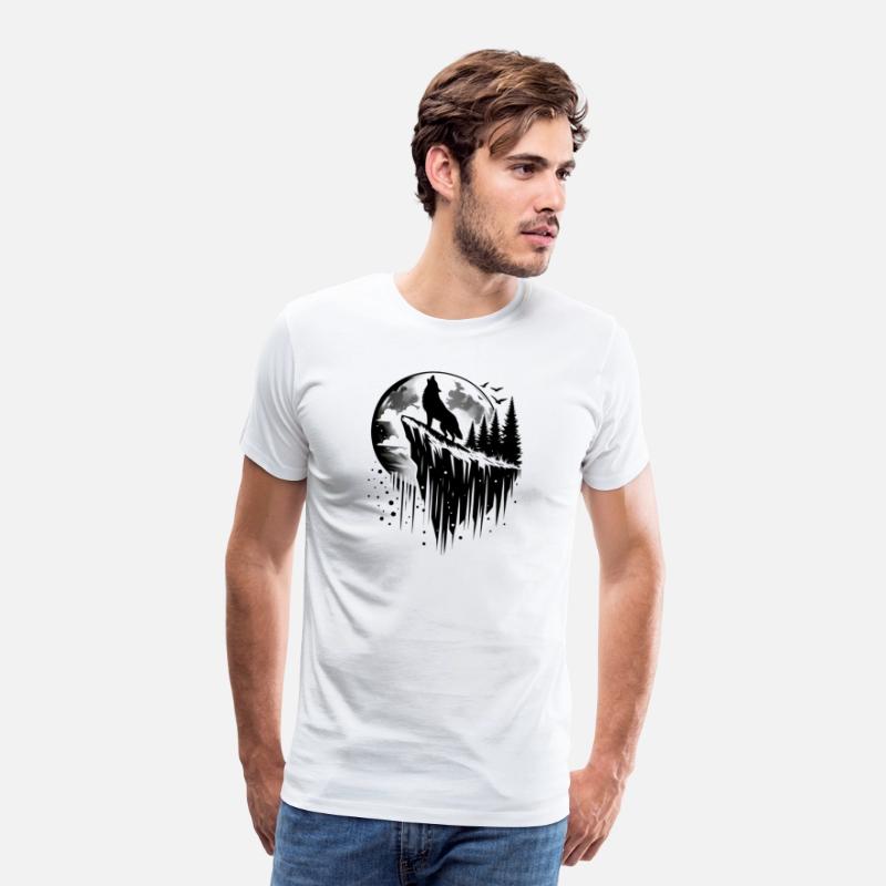 Howling wolf silhouette