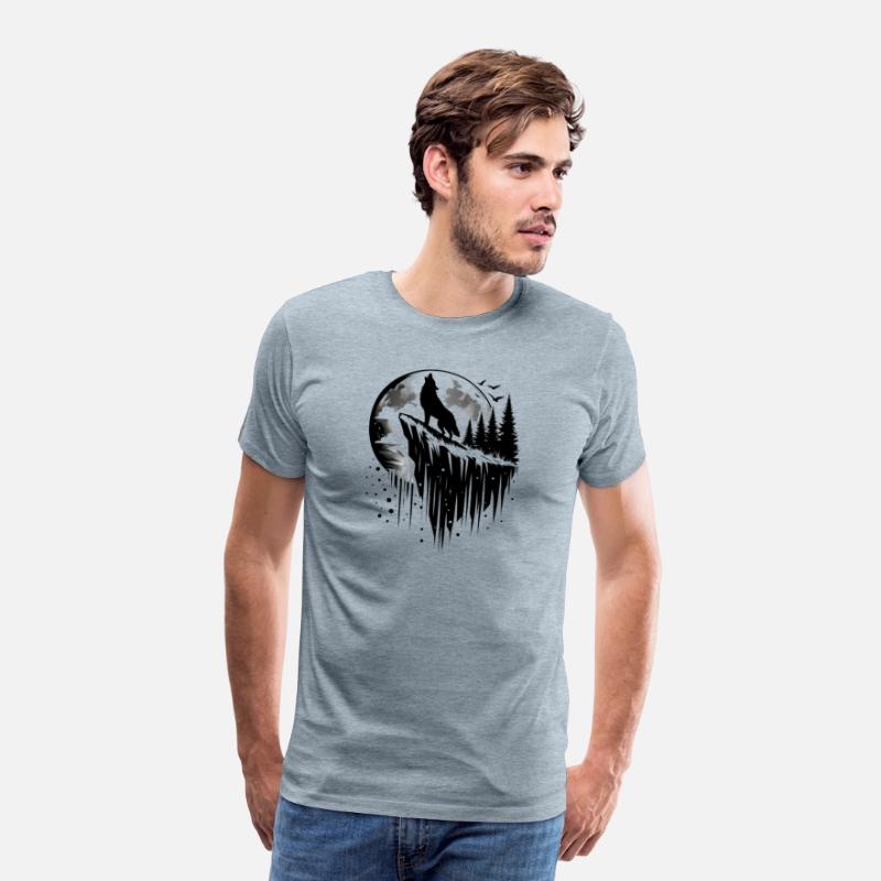 Howling wolf silhouette
