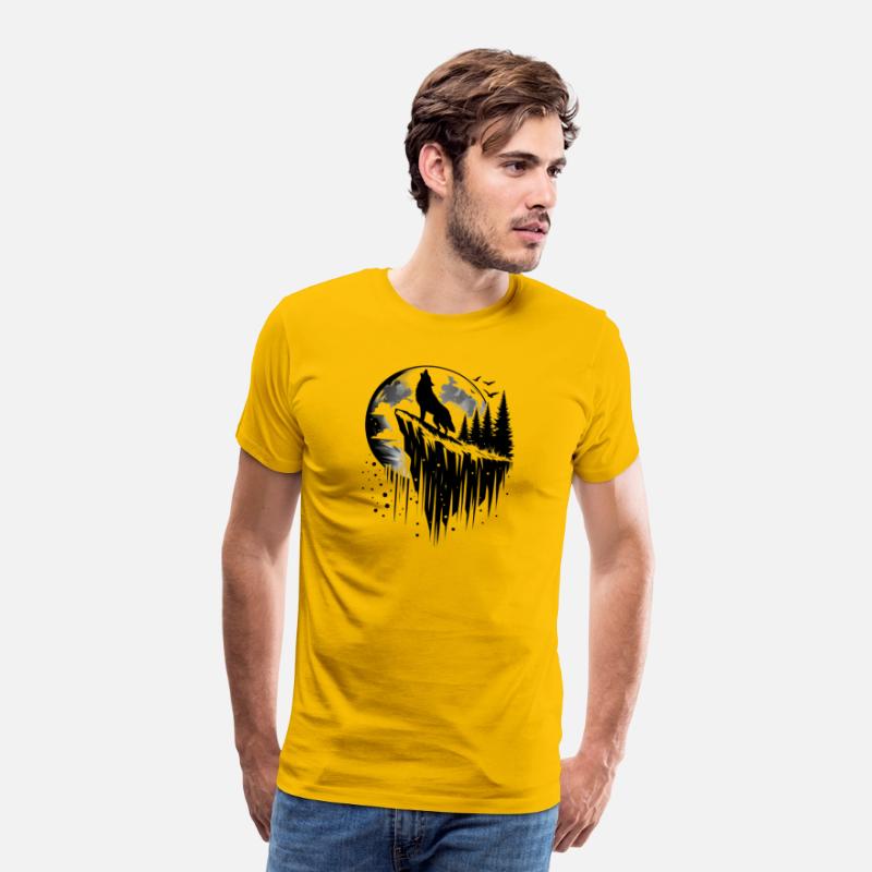 Howling wolf silhouette