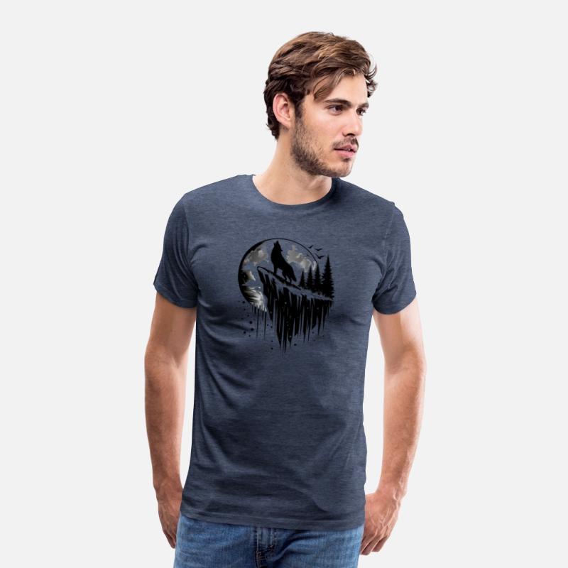 Howling wolf silhouette