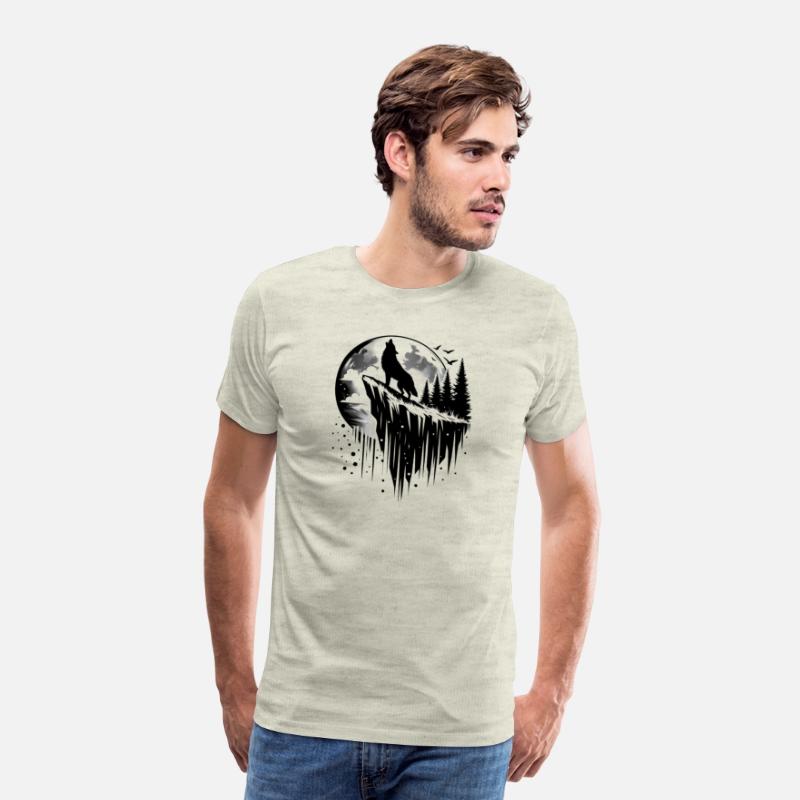 Howling wolf silhouette