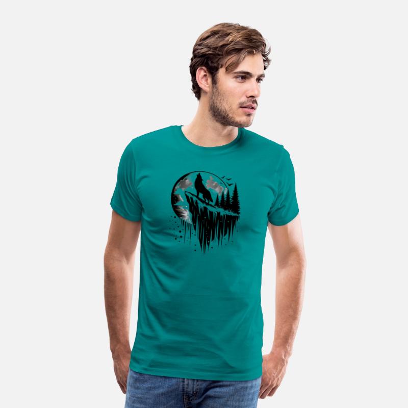 Howling wolf silhouette