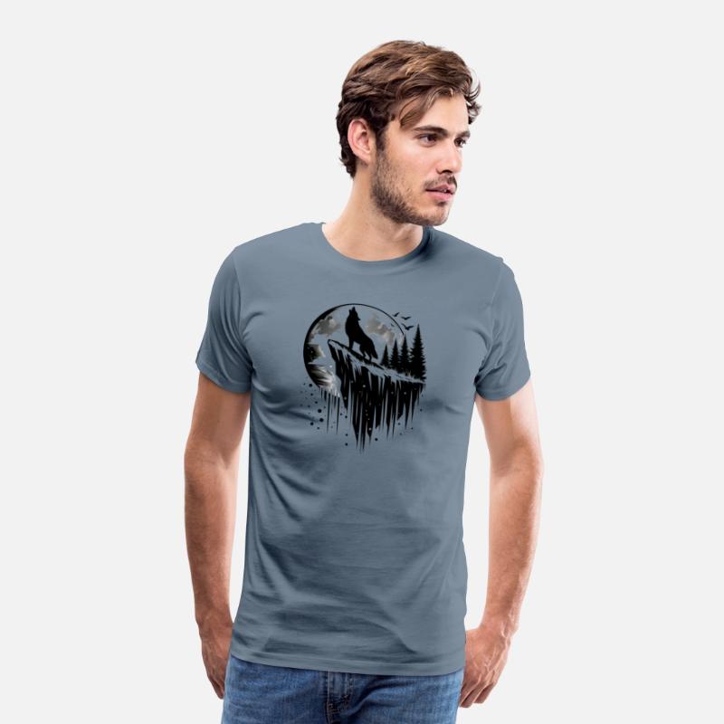 Howling wolf silhouette