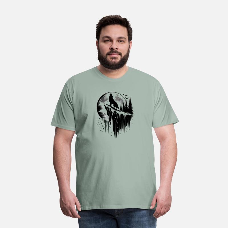 Howling wolf silhouette