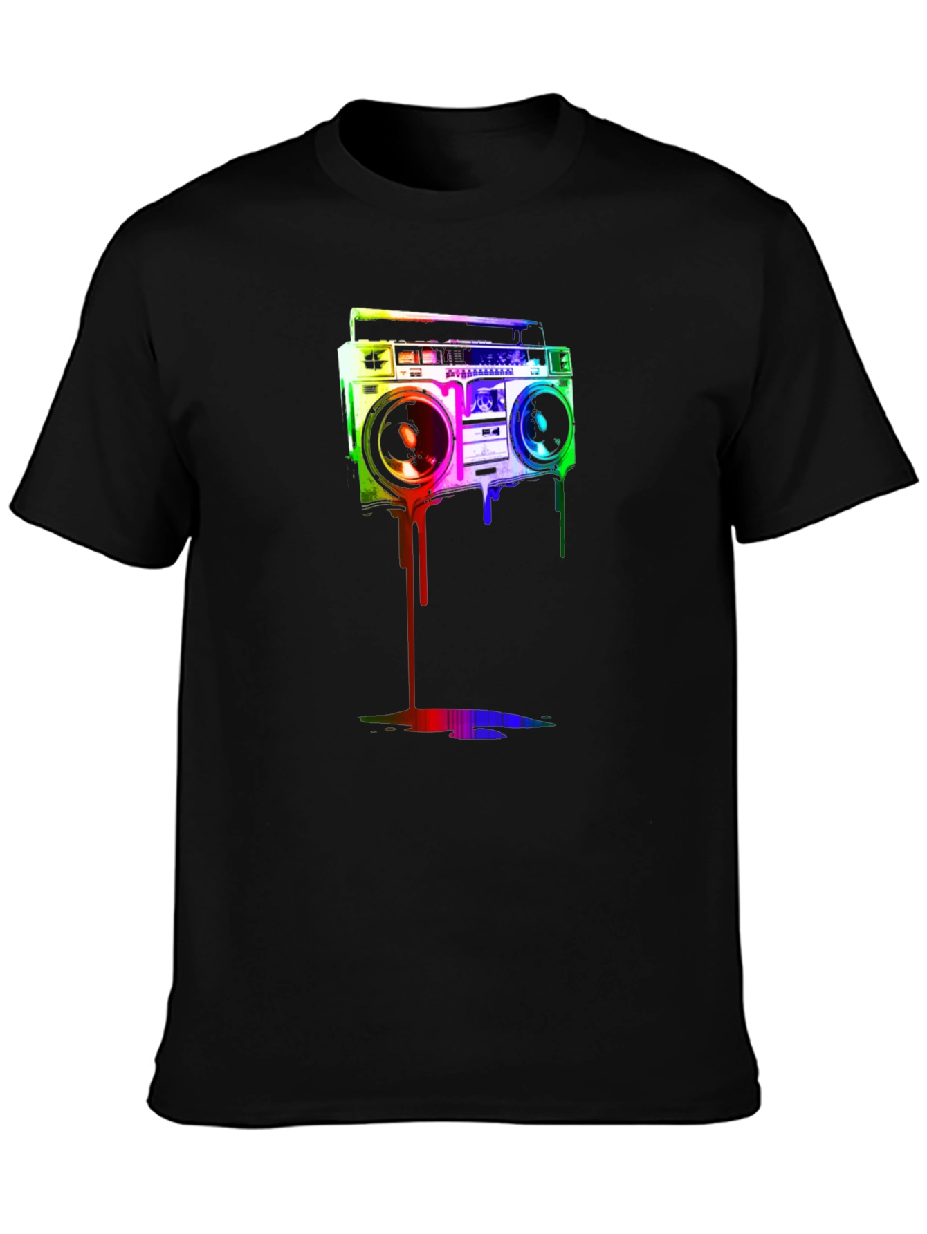 Retro Boombox Graphic Tee - Cool Casual Style