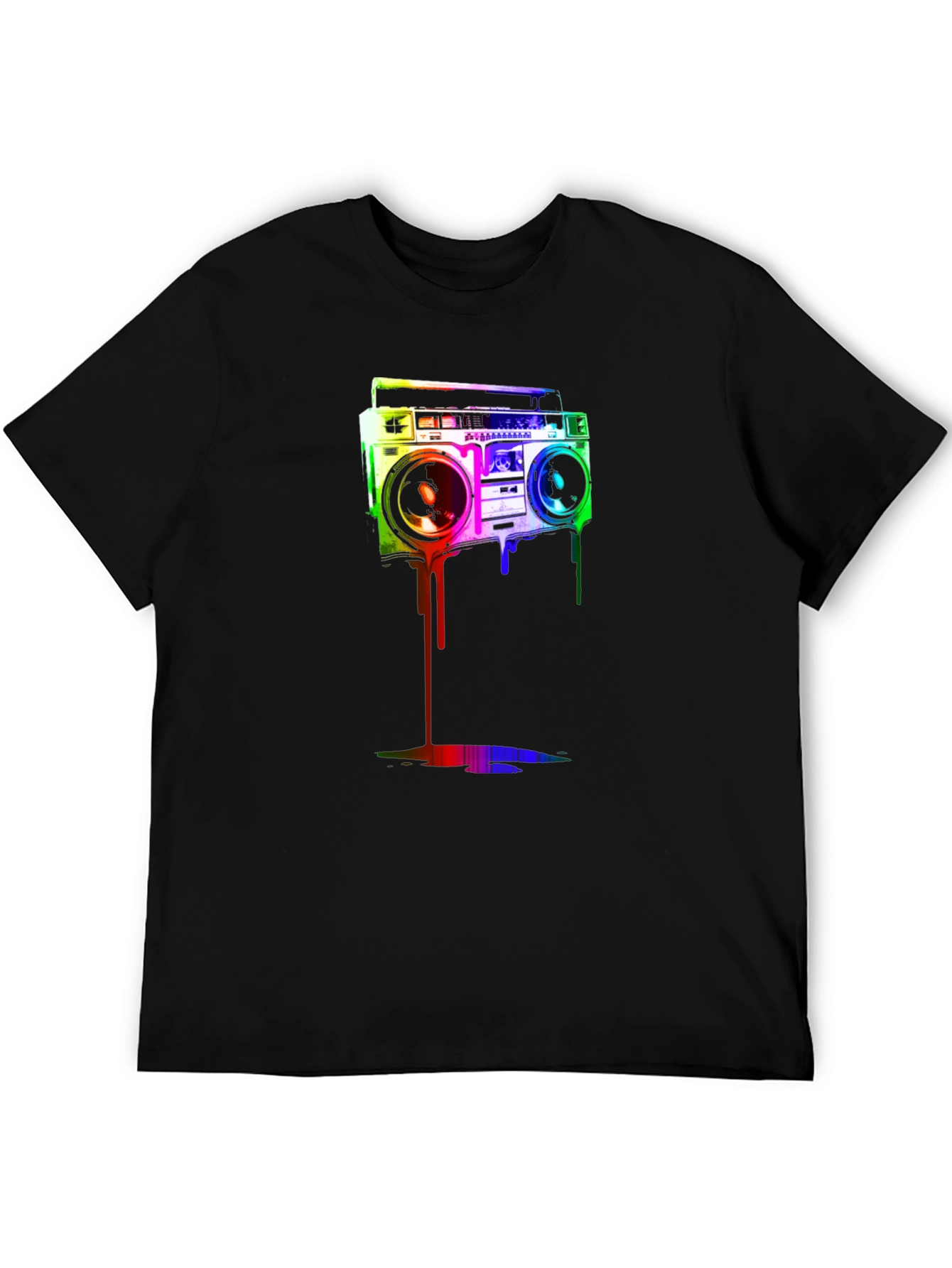 Retro Boombox Graphic Tee - Cool Casual Style