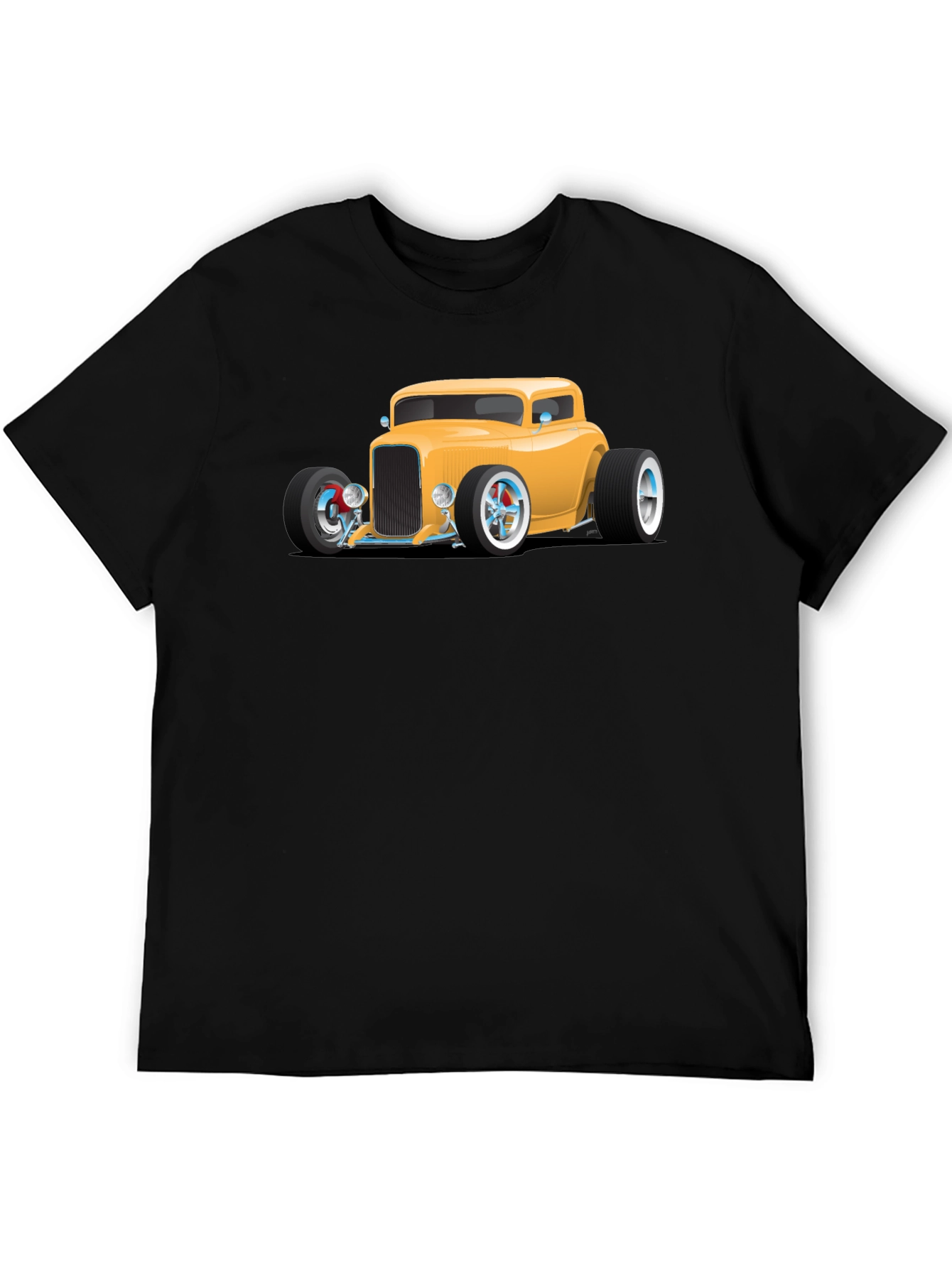 Hot Rod Car Graphic Tee - Black