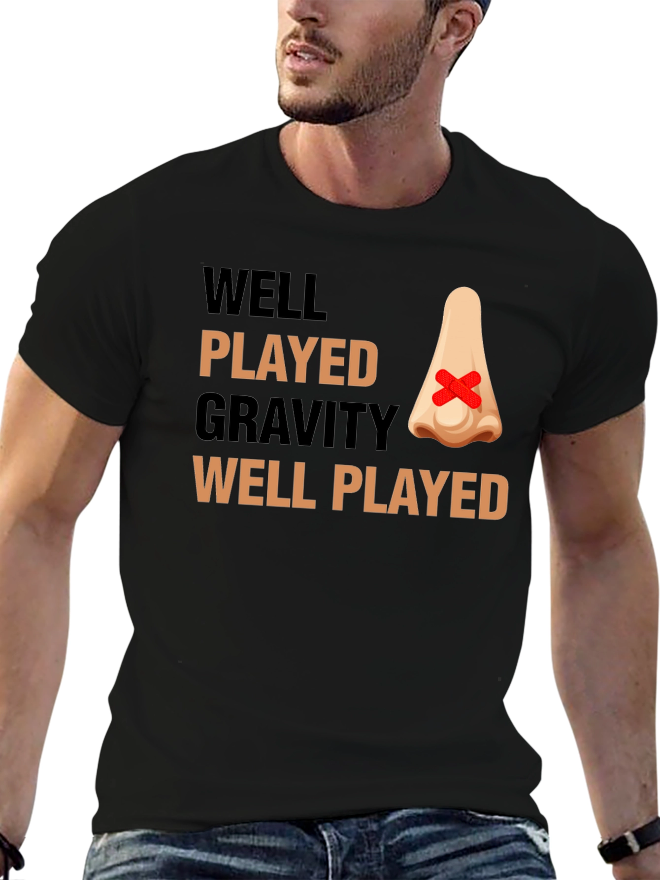 Well Played Gravity Funny Injury T-Shirt