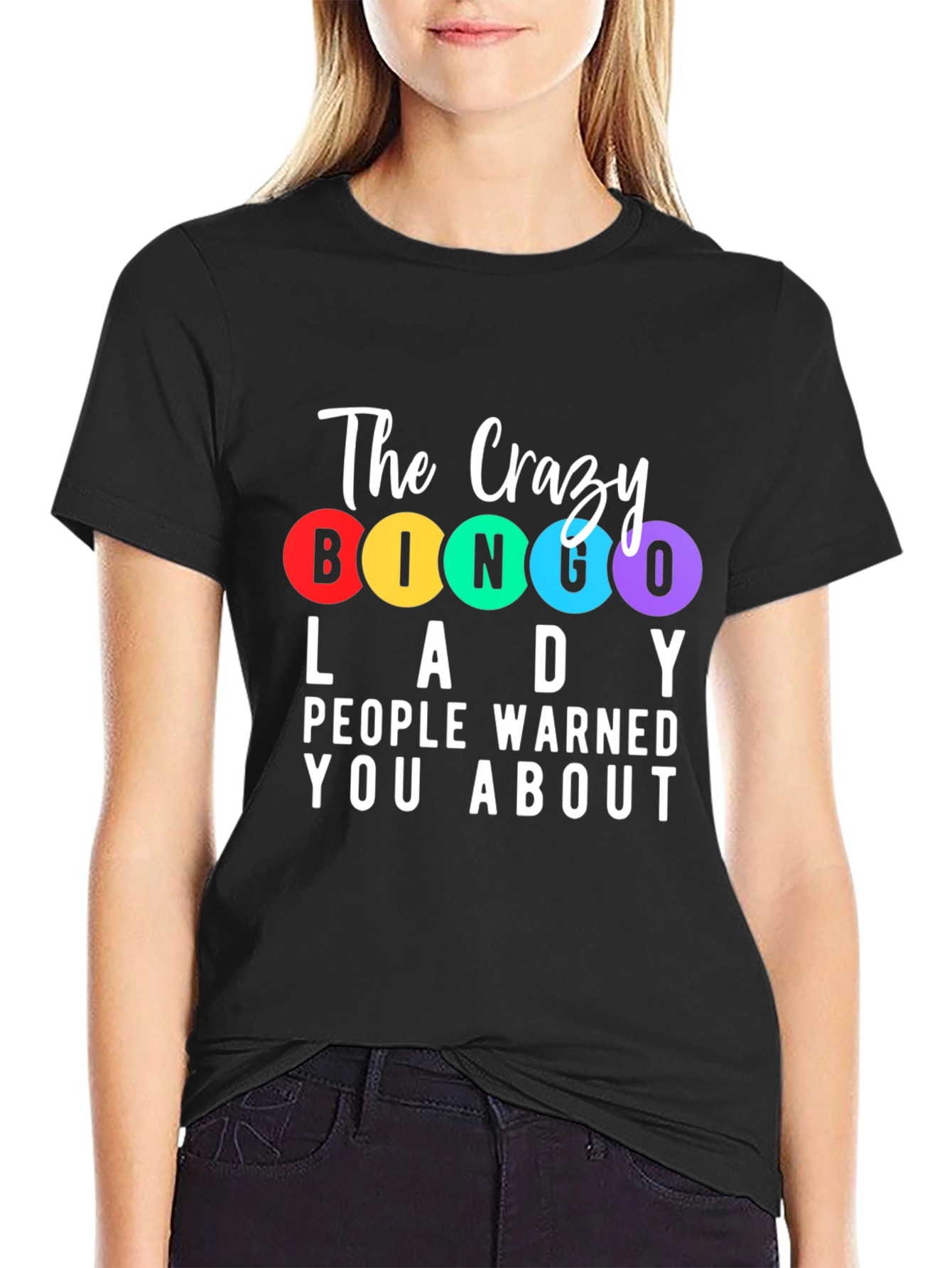 Crazy Bingo Lady T-Shirt - Fun Novelty Tee