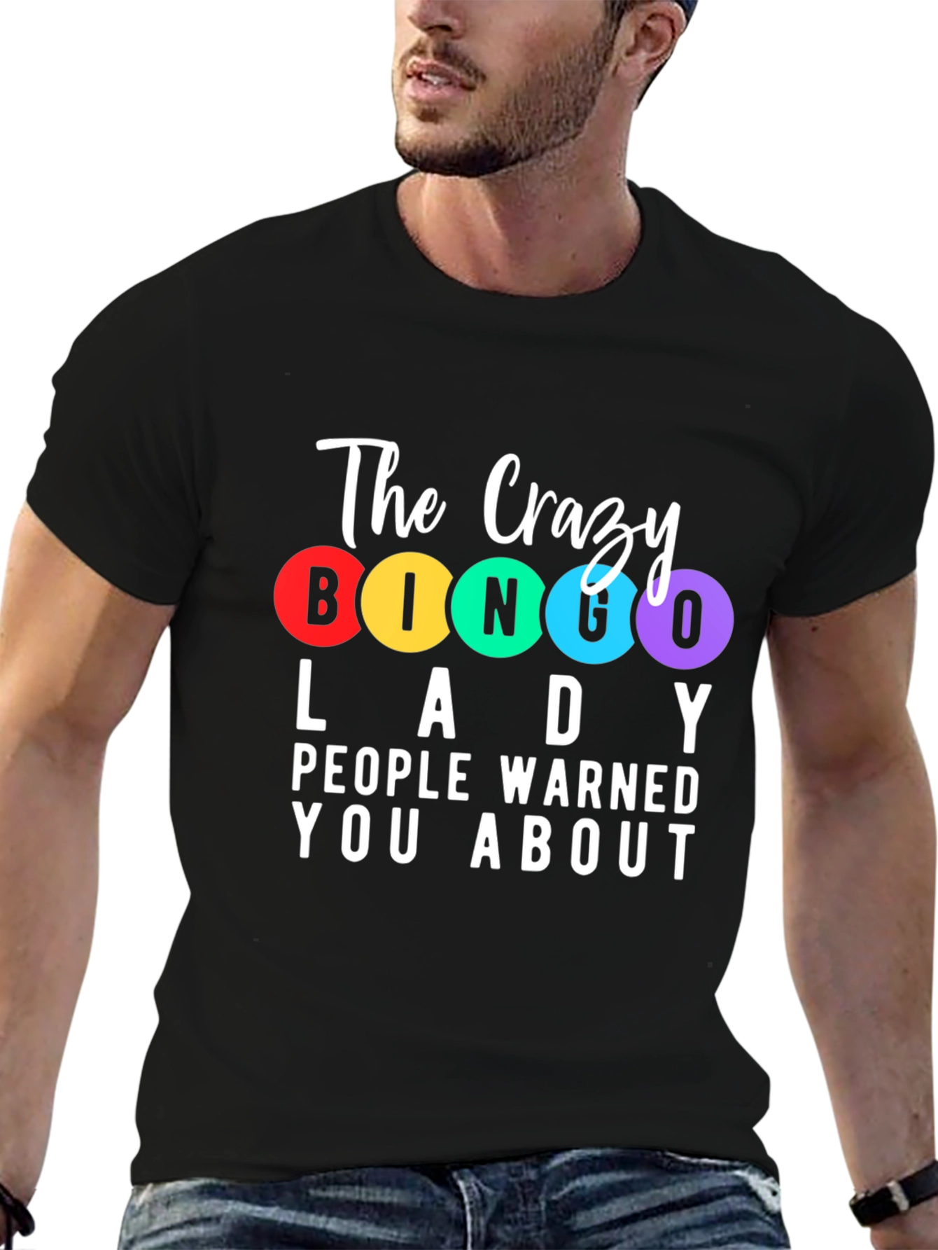 Crazy Bingo Lady T-Shirt - Fun Novelty Tee