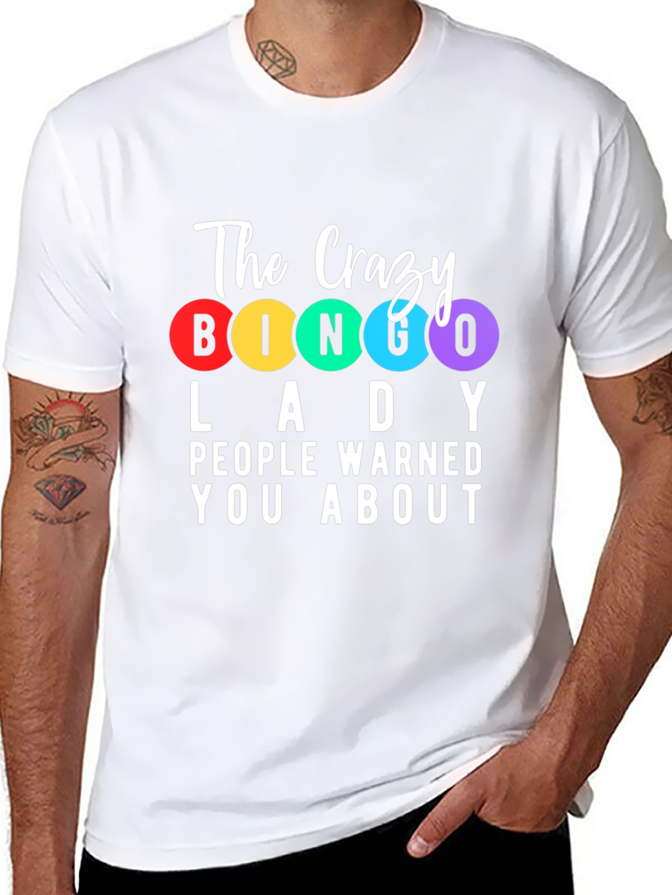 Crazy Bingo Lady T-Shirt - Fun Novelty Tee