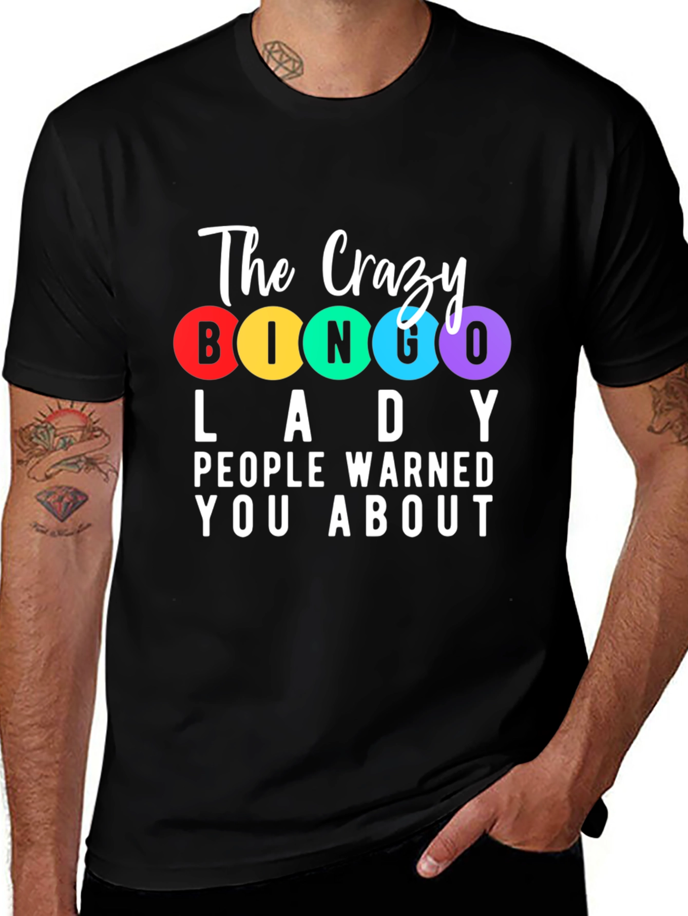 Crazy Bingo Lady T-Shirt - Fun Novelty Tee