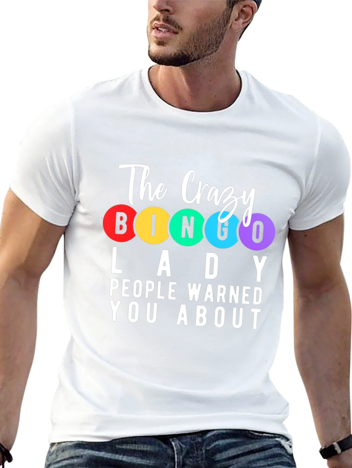 Crazy Bingo Lady T-Shirt - Fun Novelty Tee