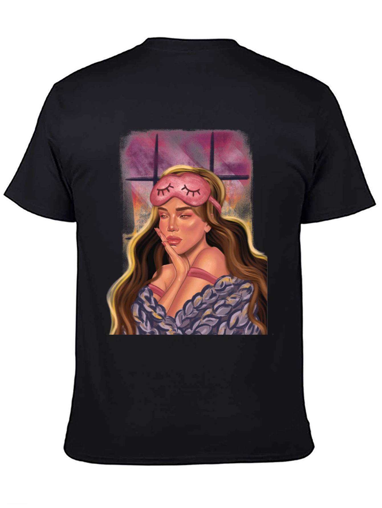 Woman With Sleep Mask Graphic Tee