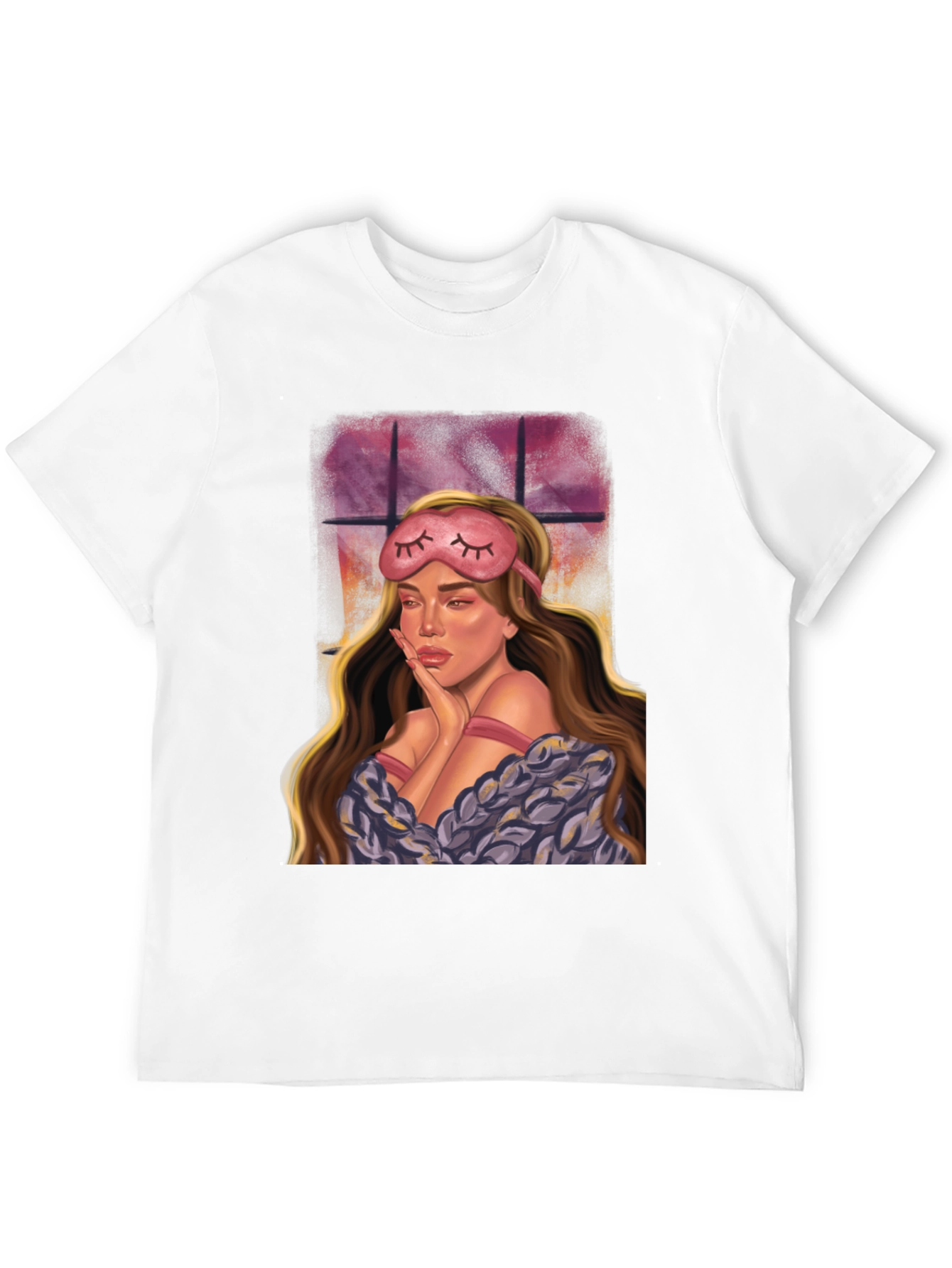Woman With Sleep Mask Graphic Tee