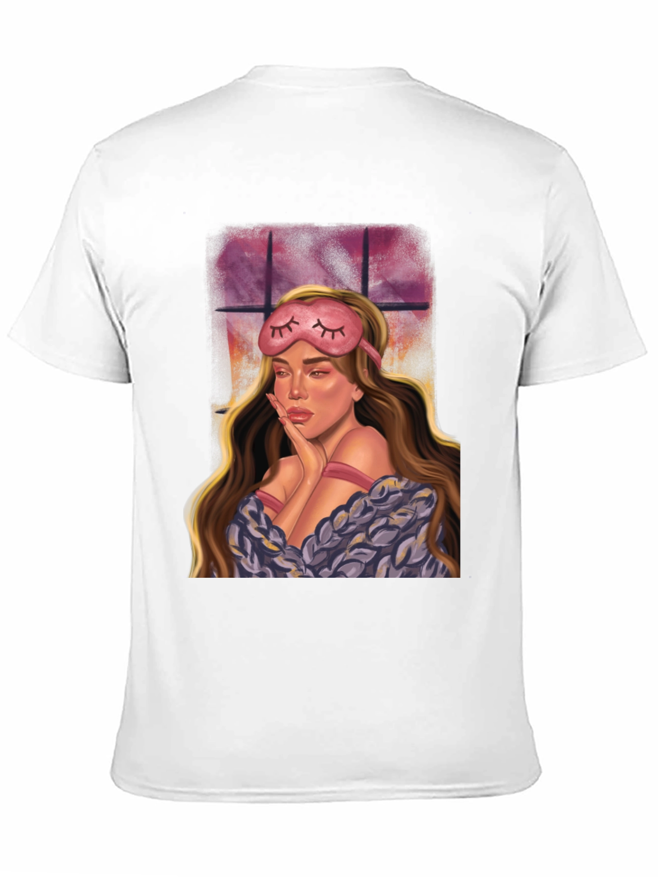 Woman With Sleep Mask Graphic Tee
