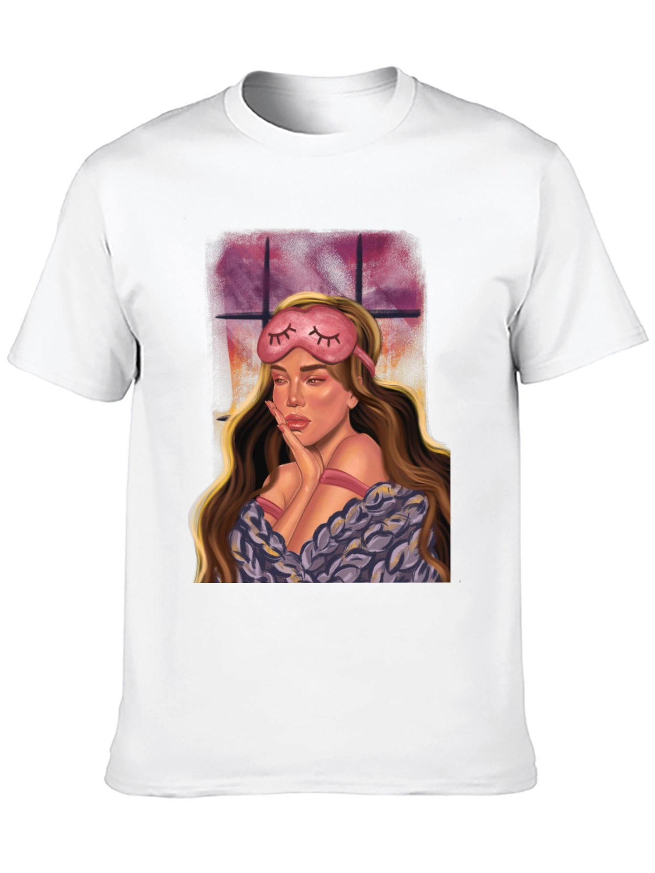 Woman With Sleep Mask Graphic Tee