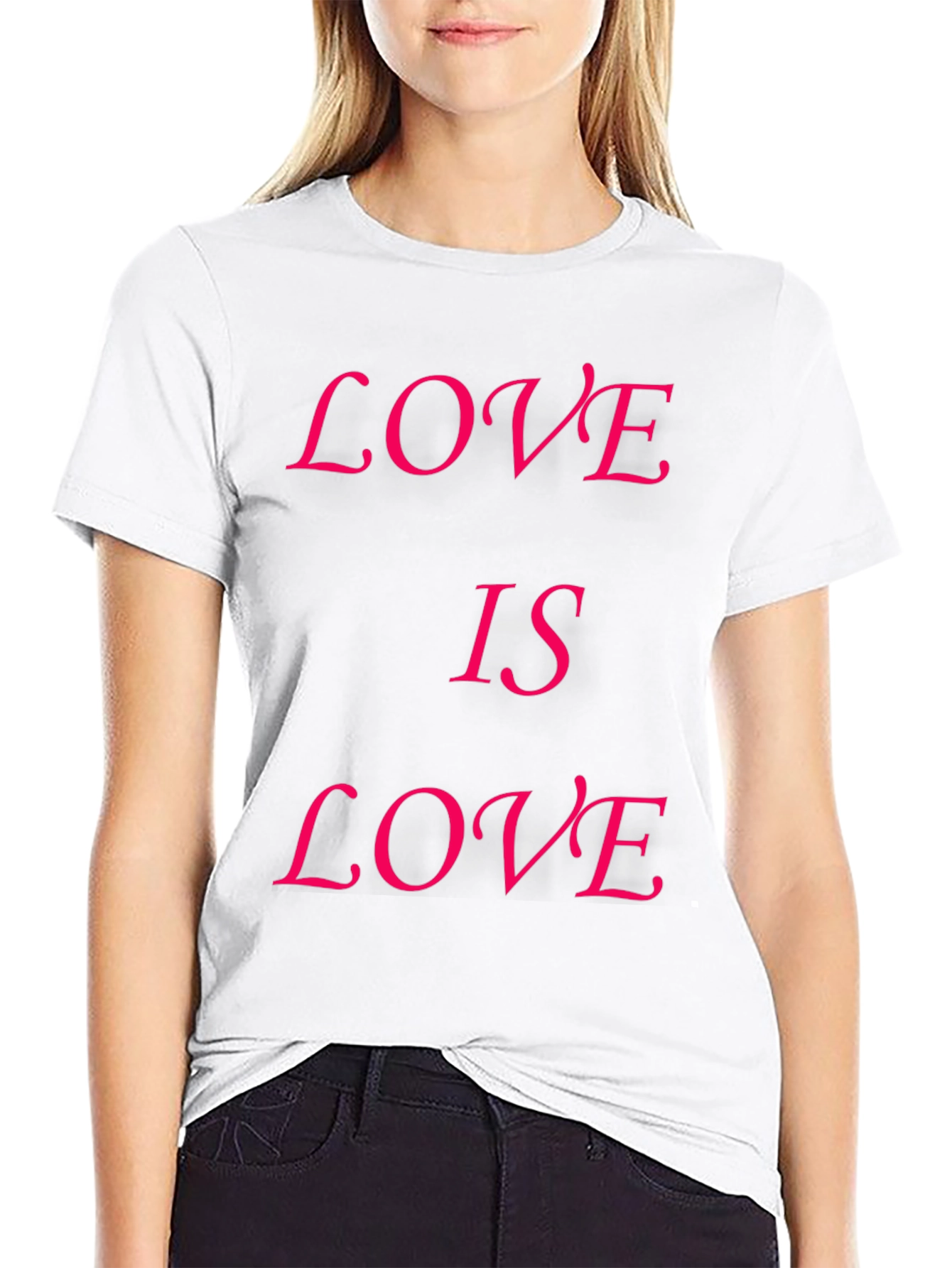 Love is Love T-Shirt - Black Cotton Blend