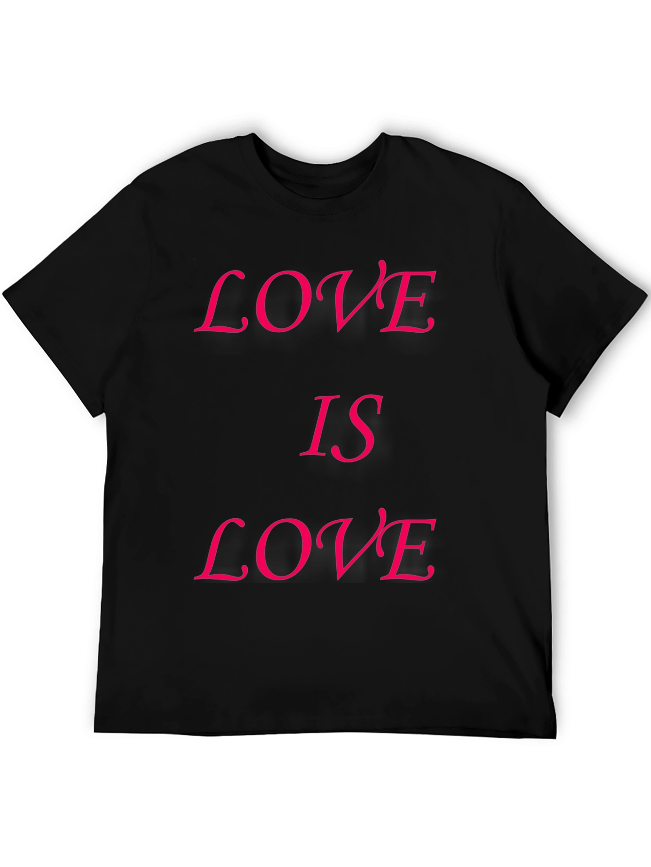 Love is Love T-Shirt - Black Cotton Blend