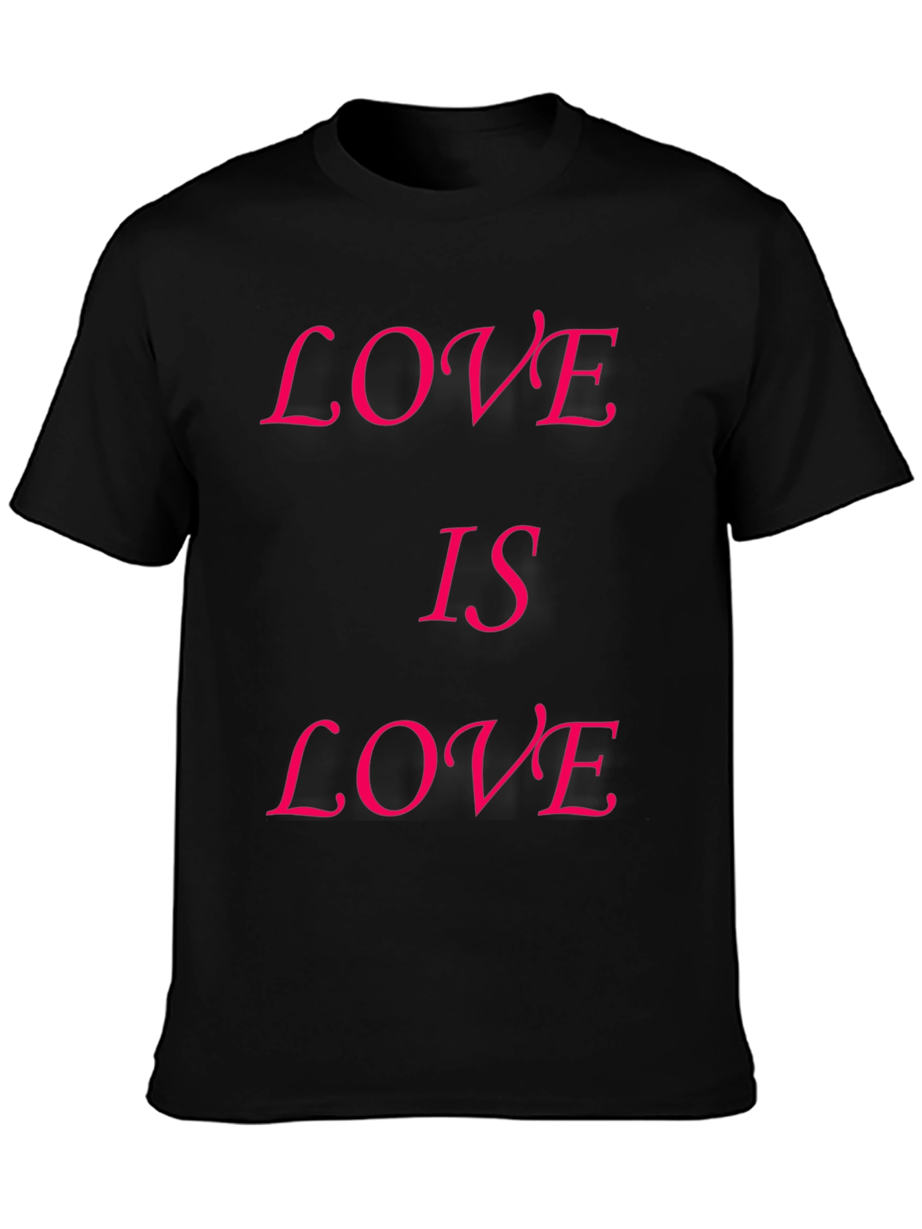Love is Love T-Shirt - Black Cotton Blend