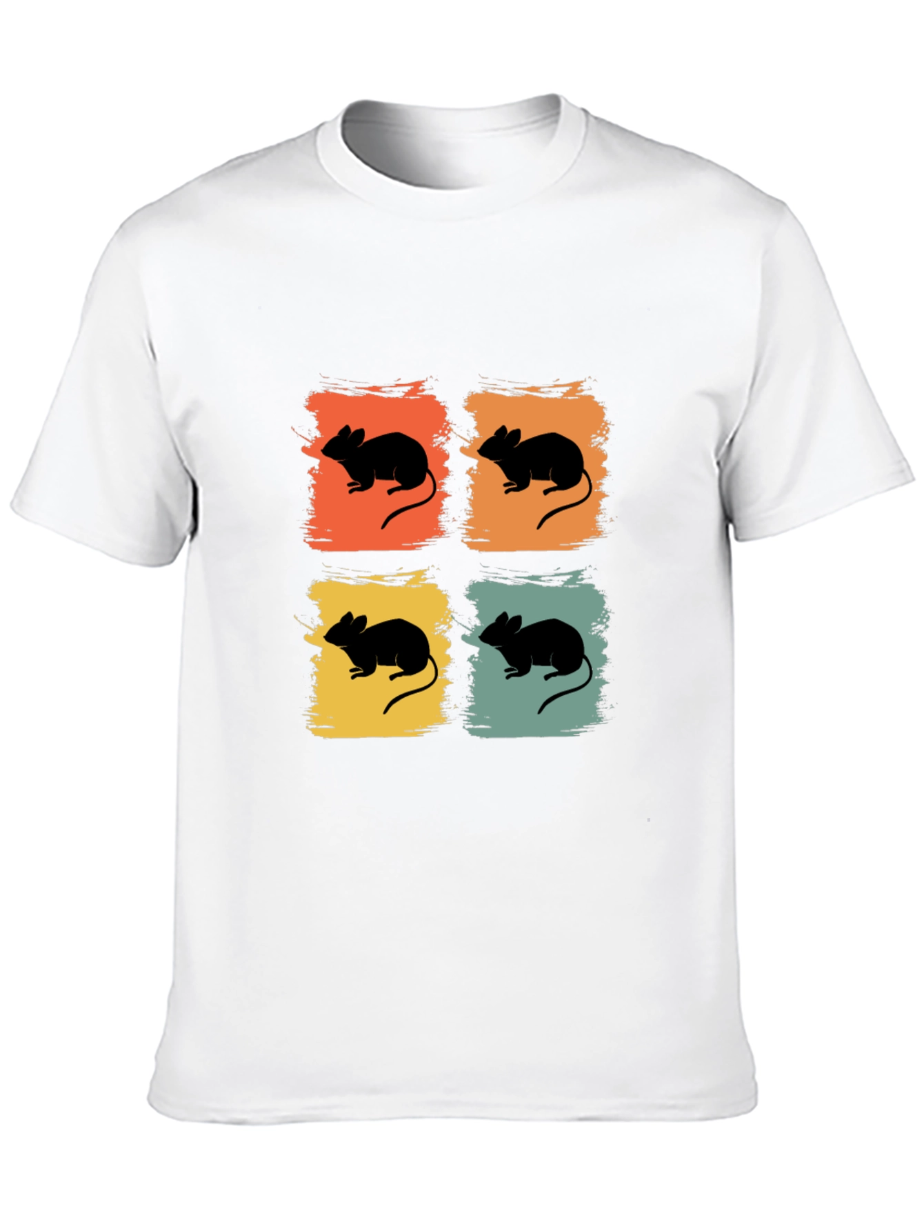 Retro Mouse Graphic T-Shirt - Quirky Rodent Tee
