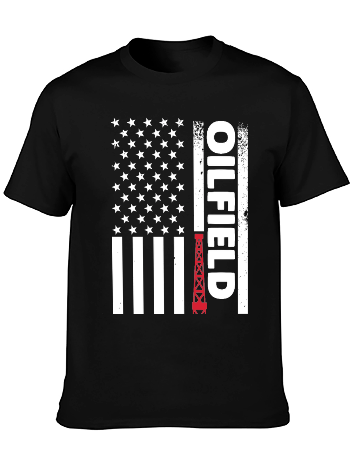 Oilfield American Flag Graphic T-Shirt