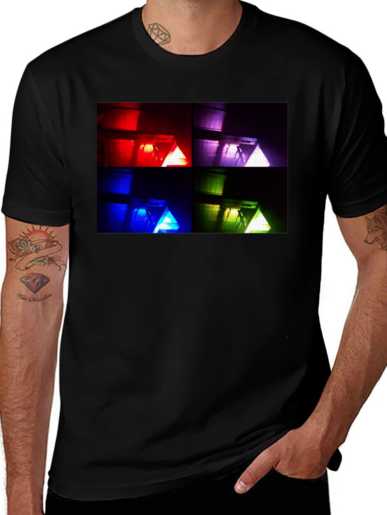 Prism Light Show Black T-Shirt