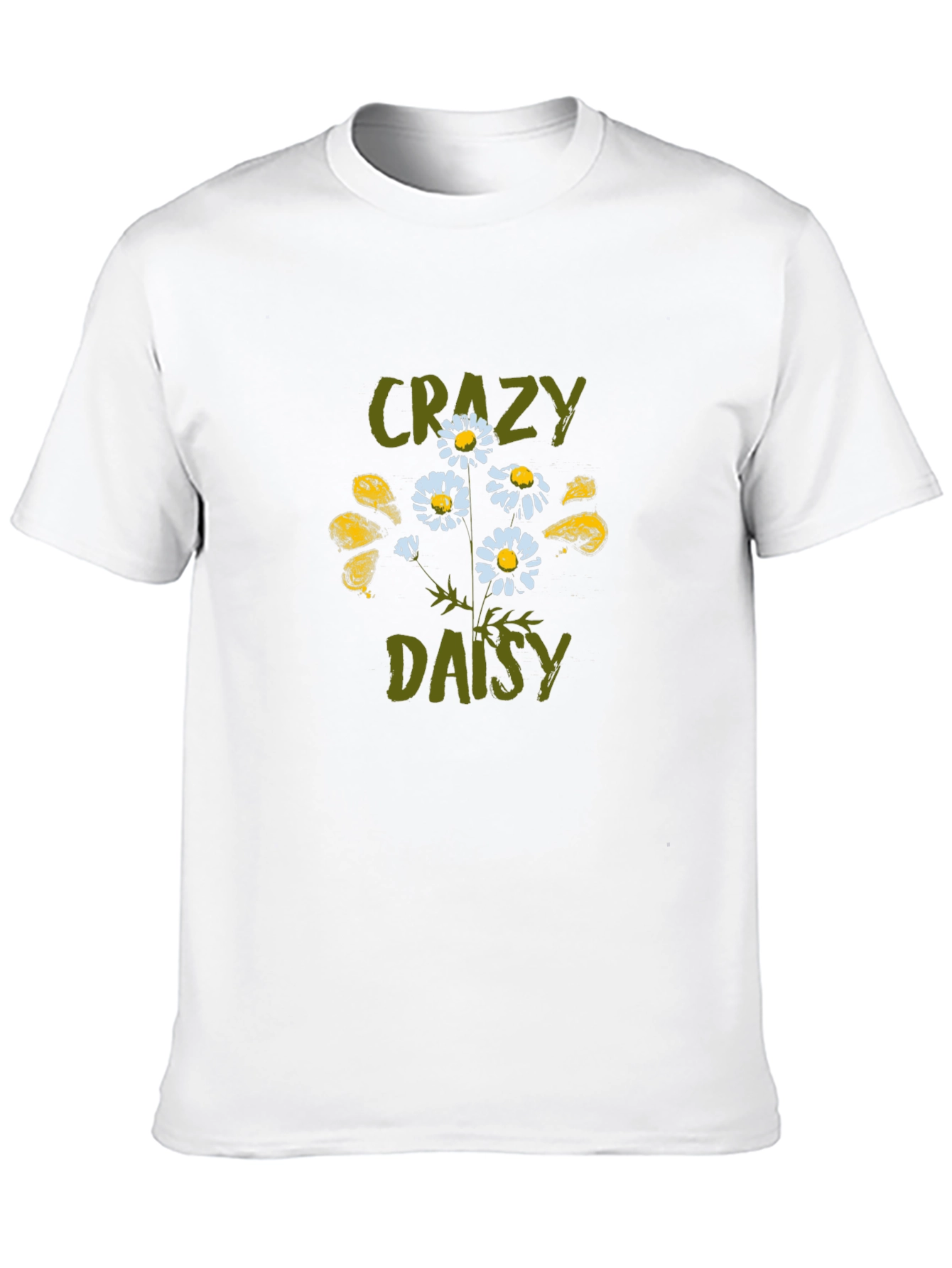 Crazy Daisy Graphic Tee - Unisex Black T-Shirt