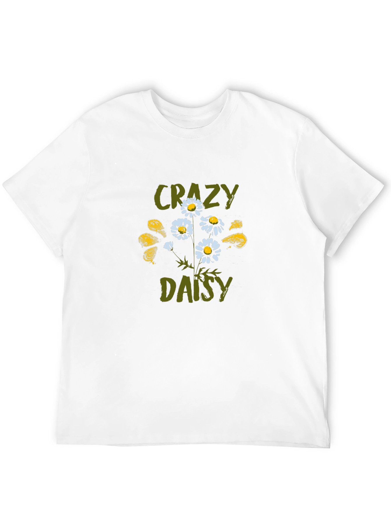 Crazy Daisy Graphic Tee - Unisex Black T-Shirt