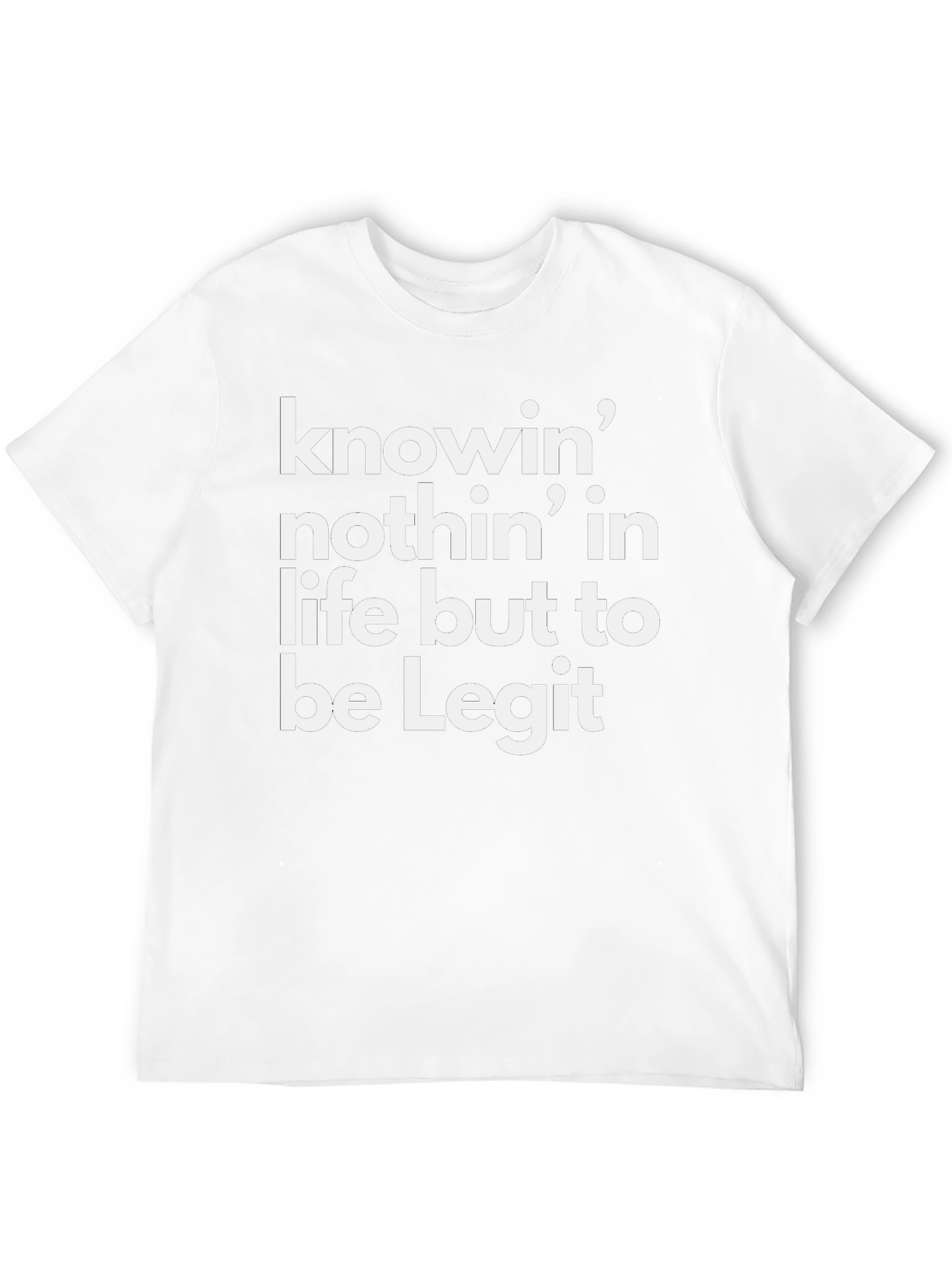 Knowin Nothin Legit Black Graphic T-Shirt