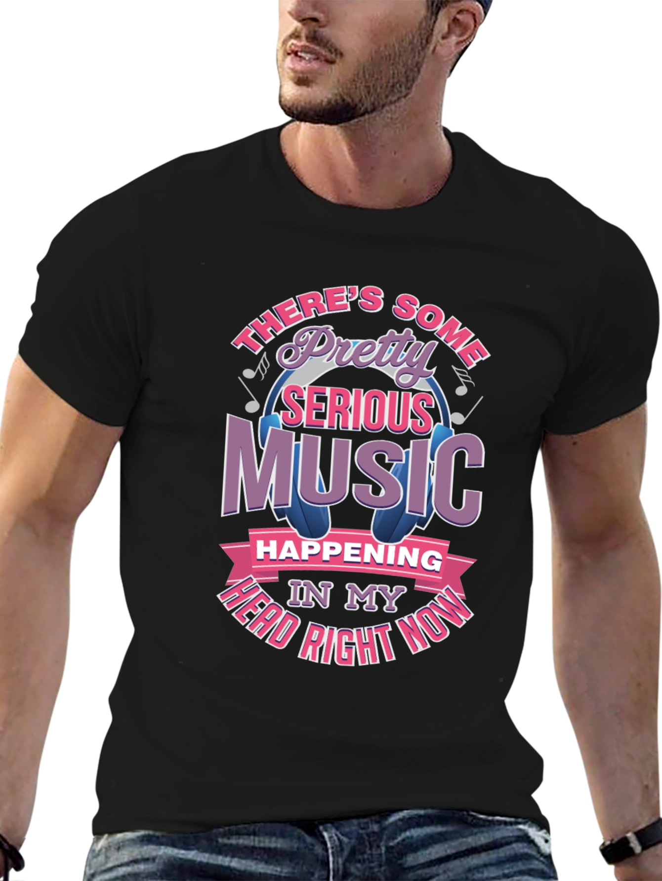 Music Head T-Shirt - Pretty Serious Sounds Tee