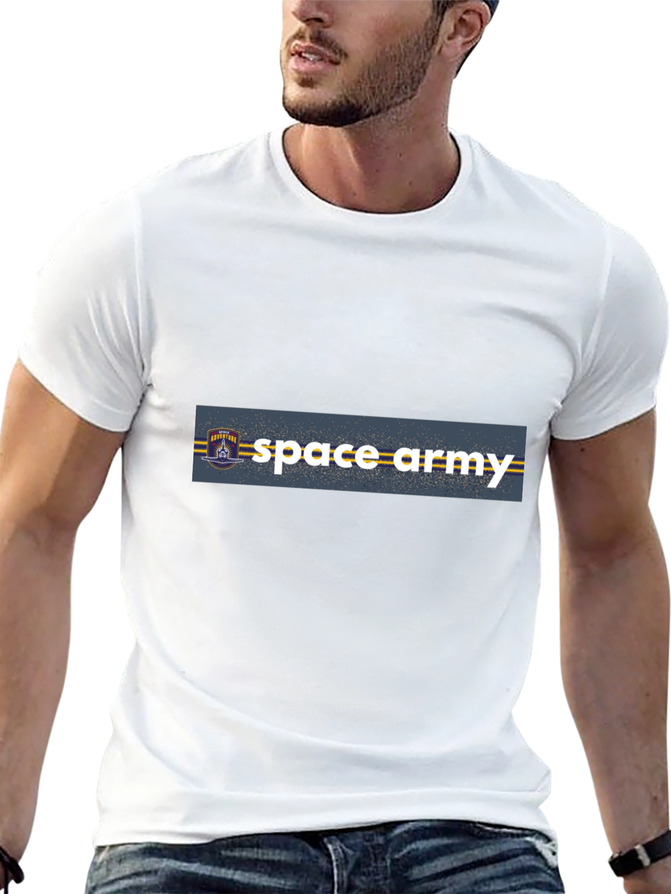 Space Army Graphic Black T-Shirt