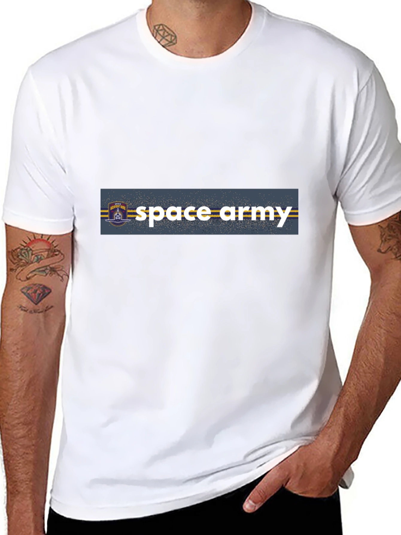 Space Army Graphic Black T-Shirt
