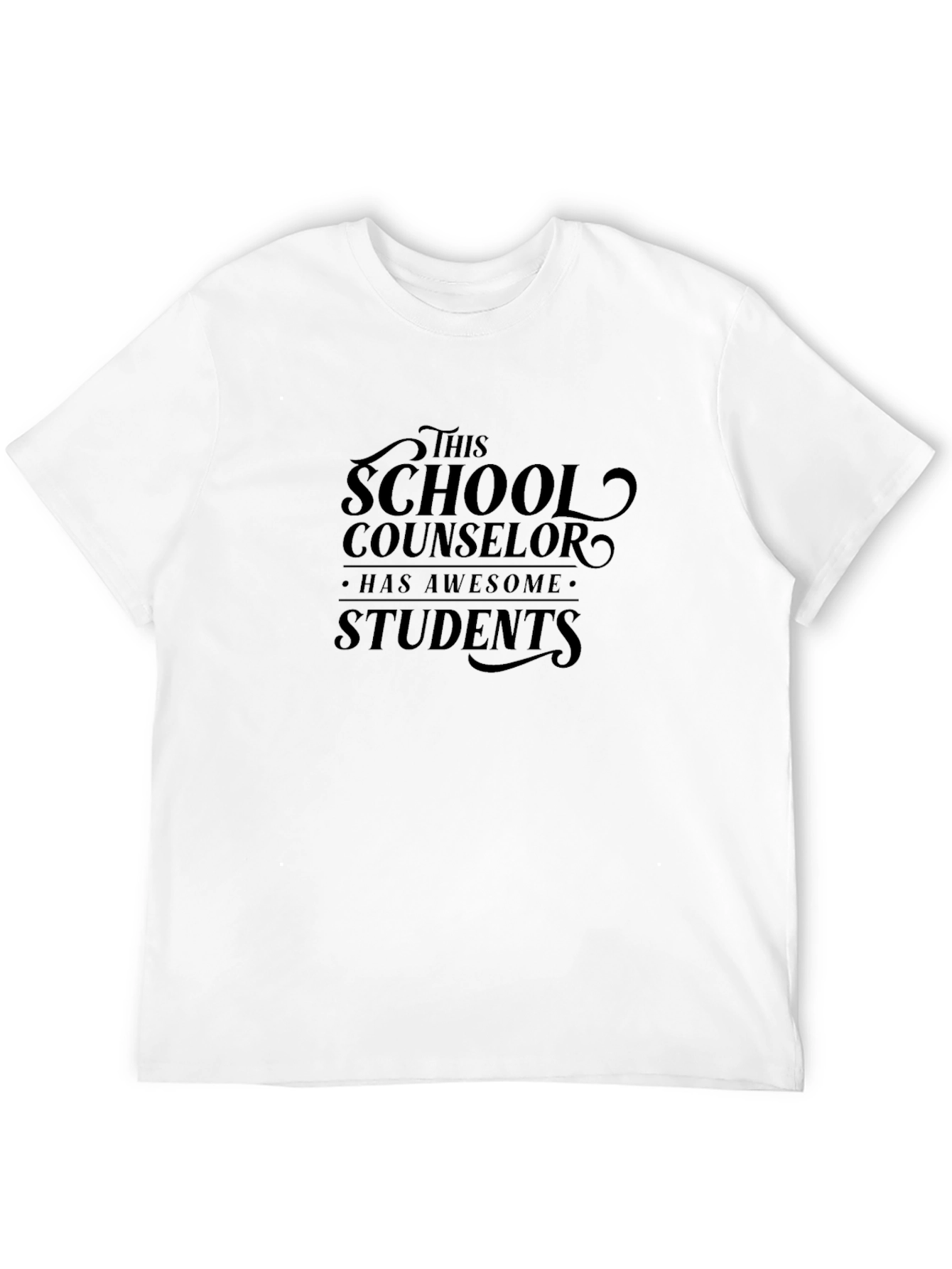 School Counselor Awesome Students Black T-Shirt
