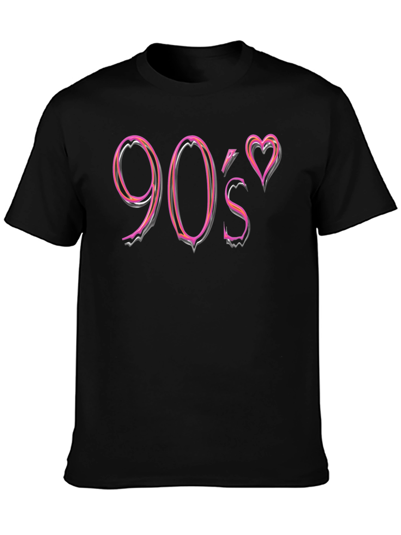 90s Heart Graphic Tee - Retro Nostalgia