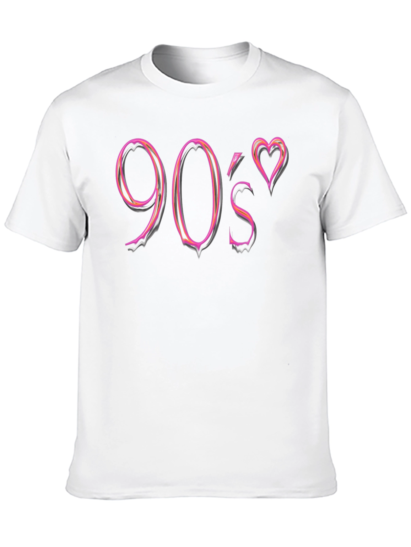 90s Heart Graphic Tee - Retro Nostalgia