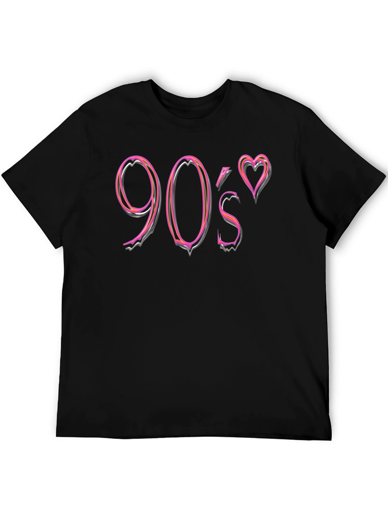 90s Heart Graphic Tee - Retro Nostalgia