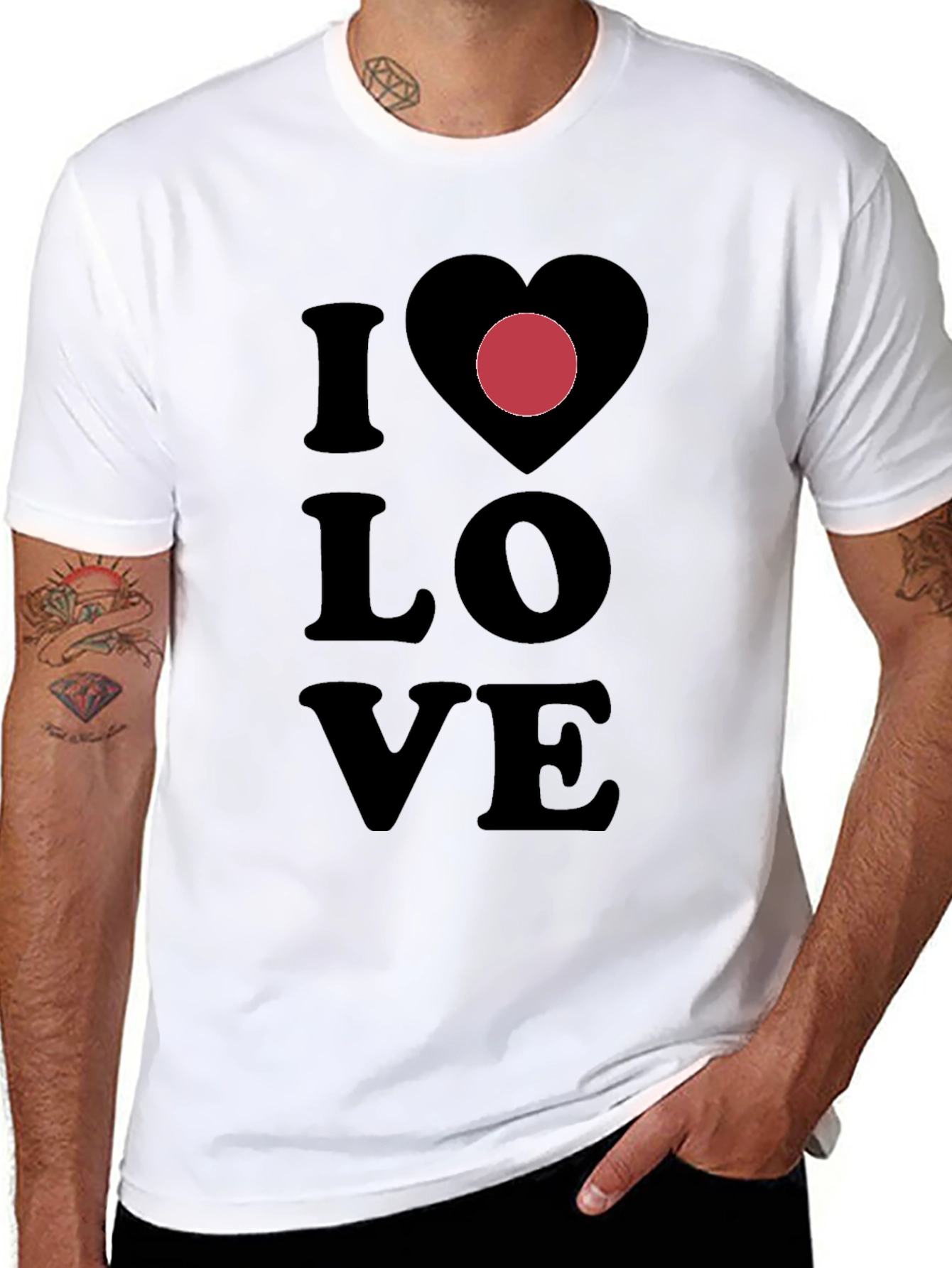 I Heart Love T-Shirt - Black