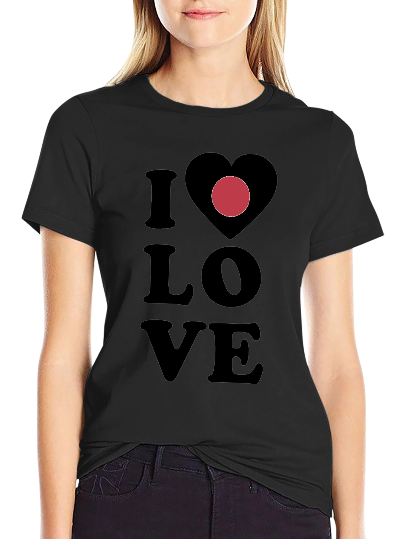 I Heart Love T-Shirt - Black